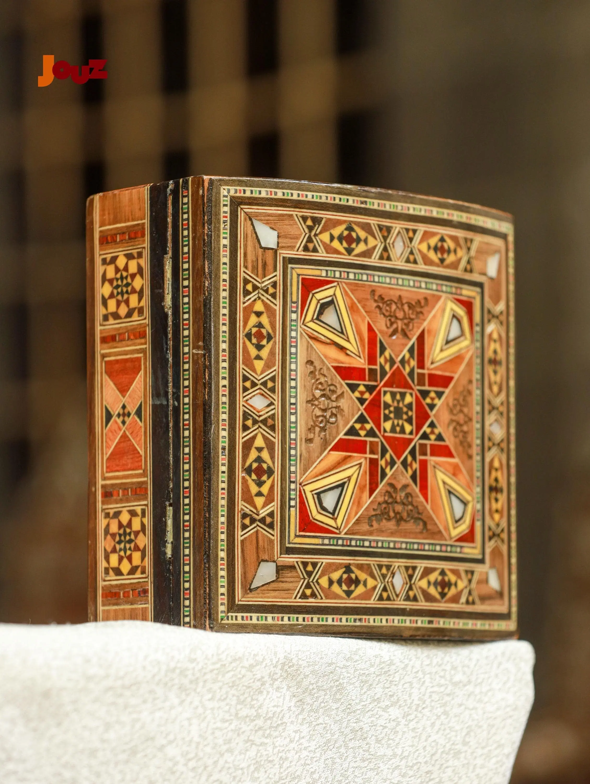 Vintage-Style Mosaic Box – Elegant Wooden Decorative Storage, jewelry box – Perfect Gift