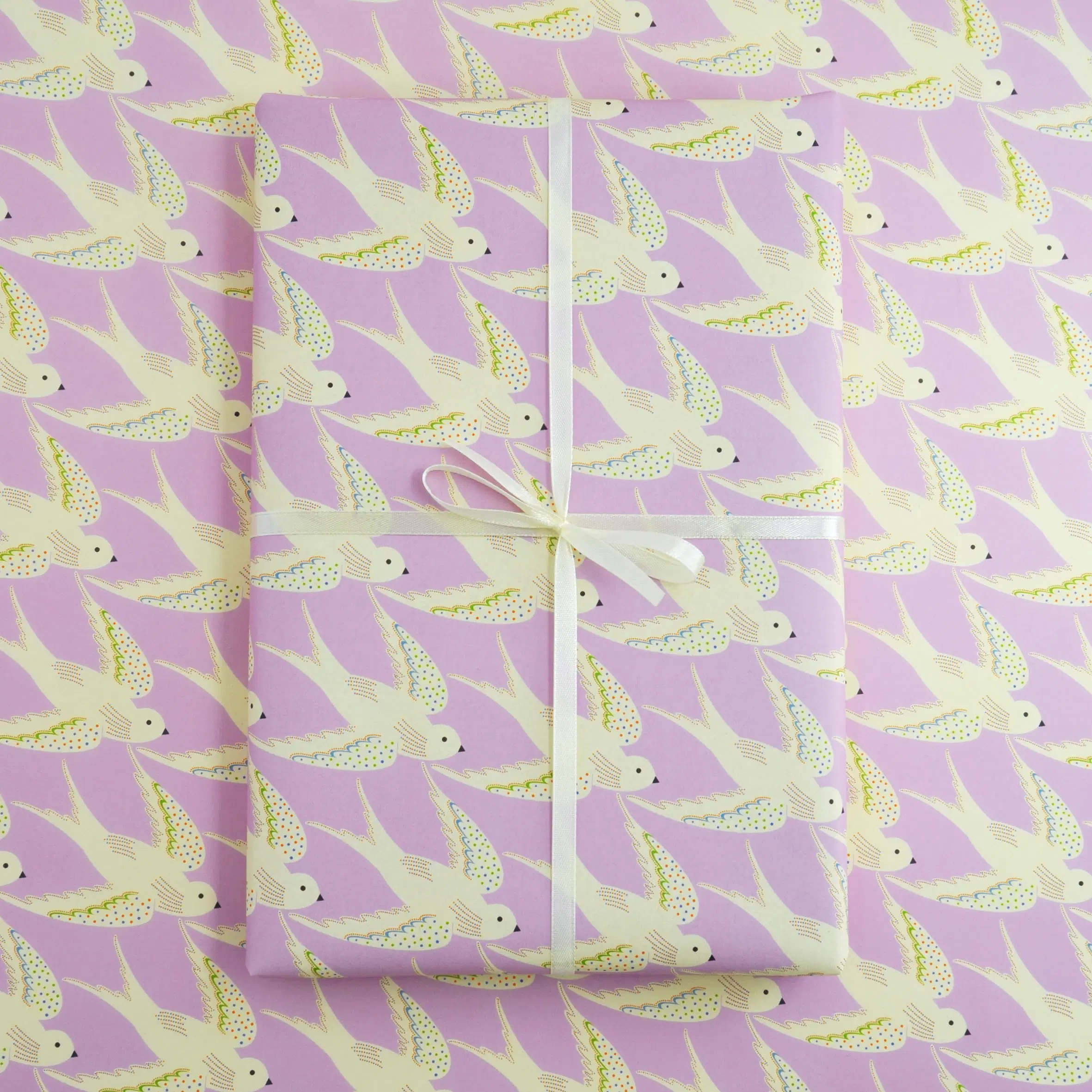 Birds in Lilac Wrapping Paper