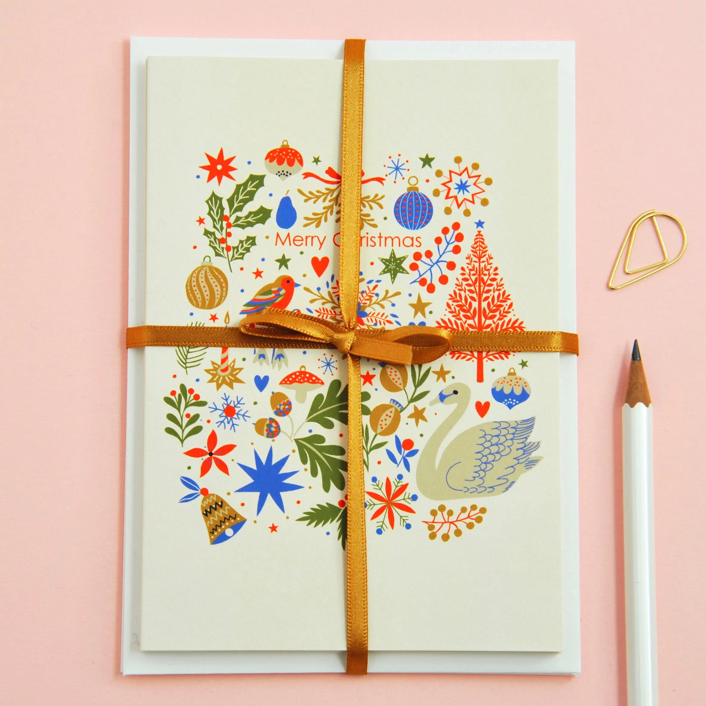 Merry Christmas – Pack of 6 Illustrated Christmas Cards