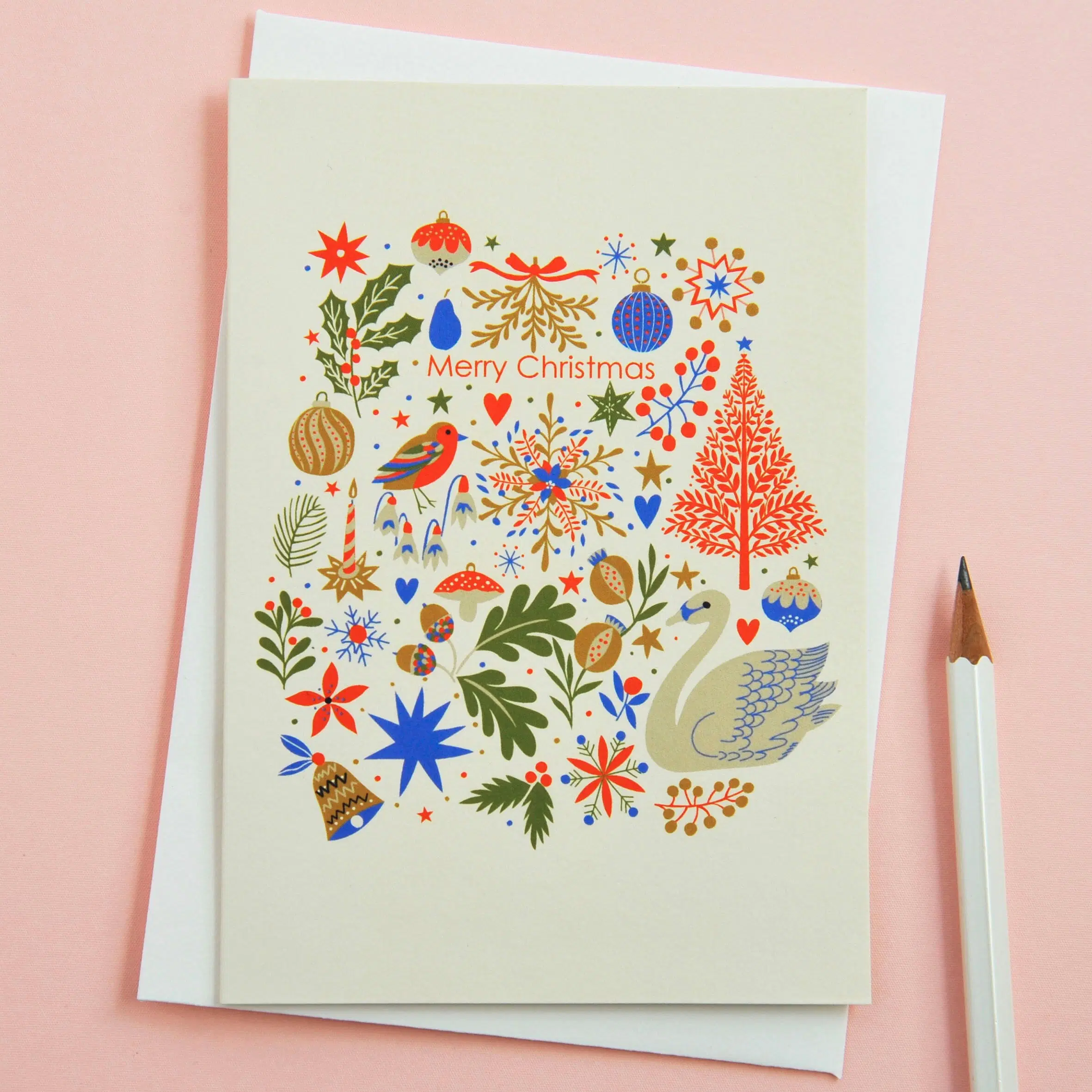 Merry Christmas – Pack of 6 Illustrated Christmas Cards