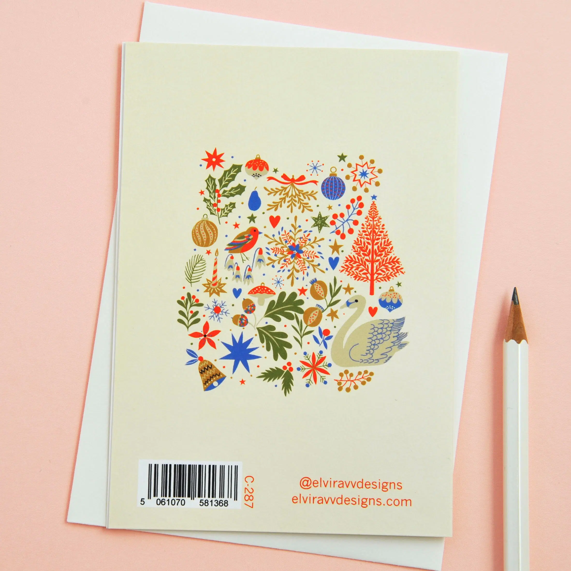 Merry Christmas – Pack of 6 Illustrated Christmas Cards