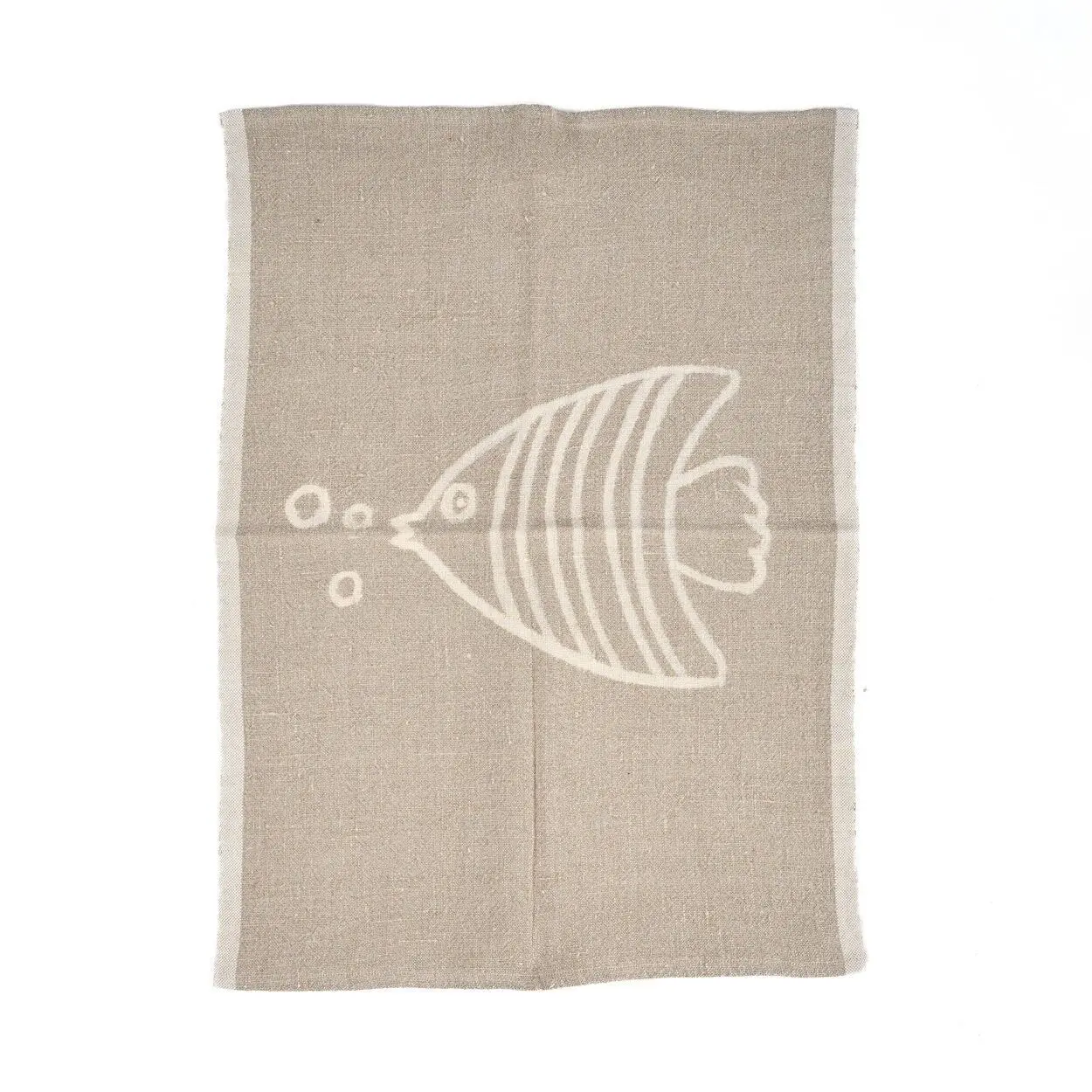 The Linen Fish Kitchen Towel - Natural White - 50x70