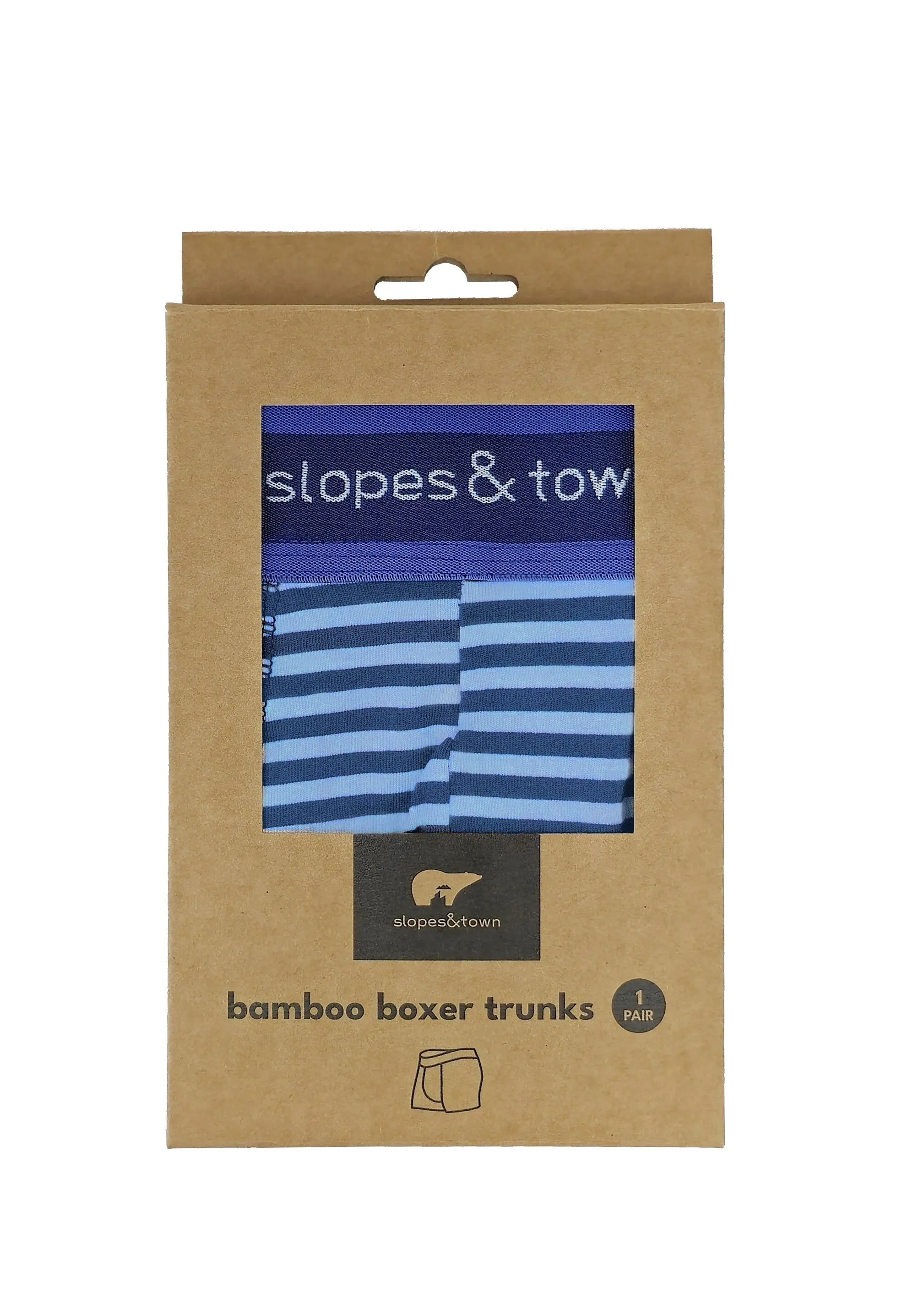 Intimo uomo Bamboo a righe azzurre