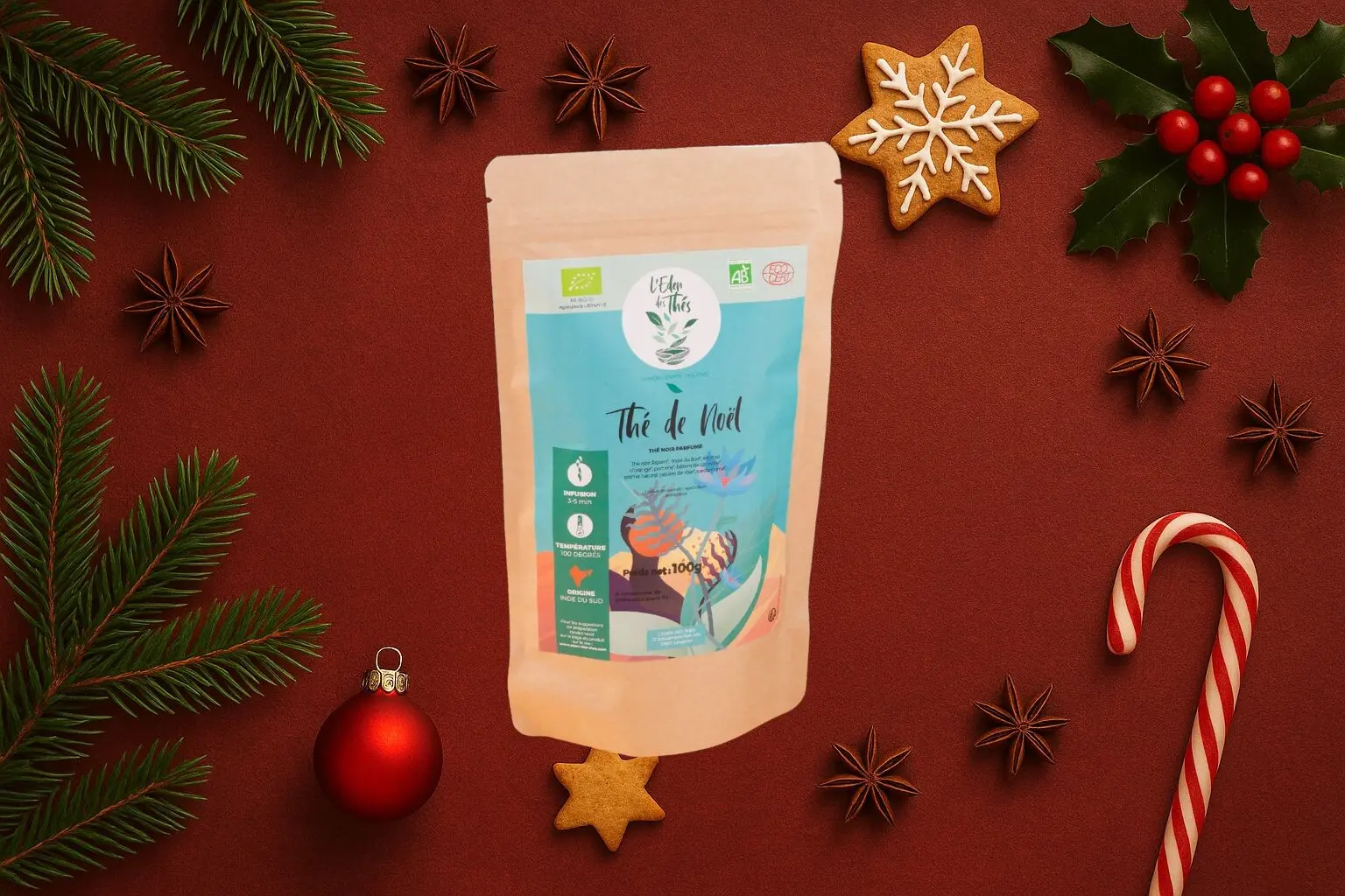 Weihnachtstee - gewürzt - 80g Beutel