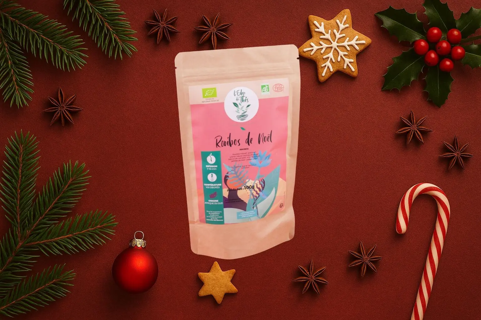 Weihnachts-Rooibos - Orange-Zimt - 80g Großpackung