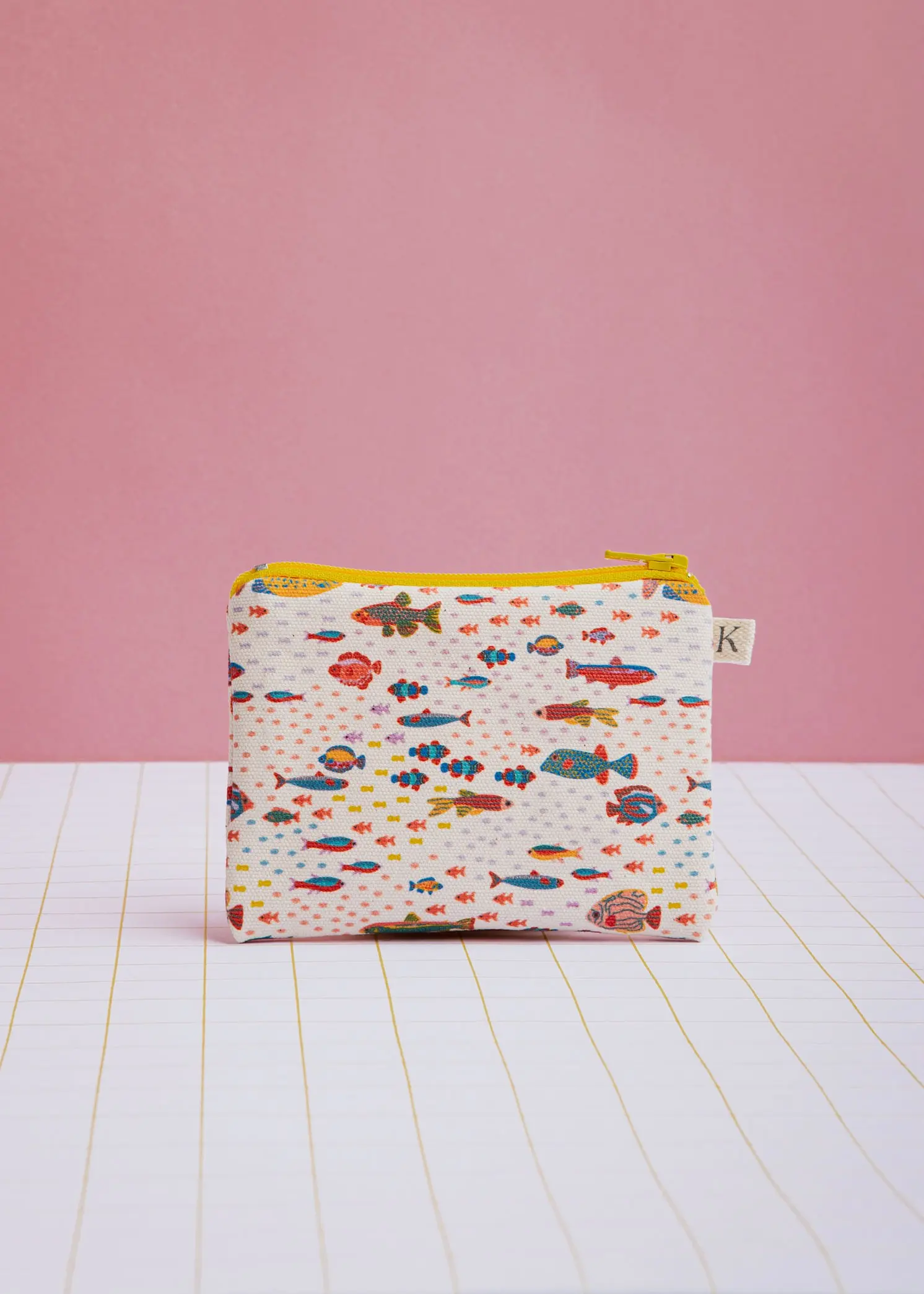 Monedero Peces beige
