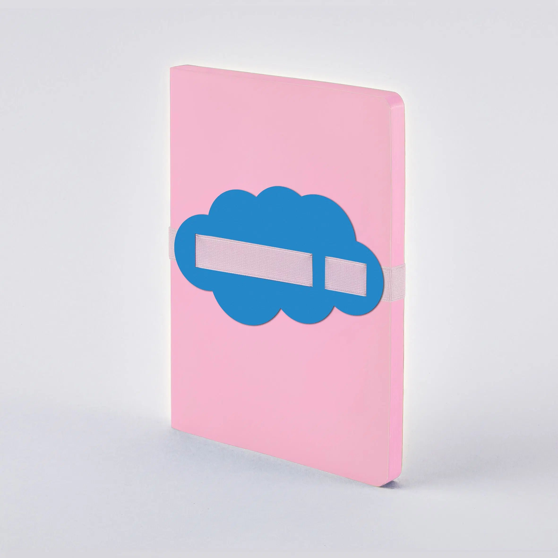 Voyager L Light - Cloud | A5+ Notebook | Dotted Journal | 3.5mm dot grid | 176 numbered pages | 120g premium paper | Rose leather | With cloud pen and smartphone holder | Made in Germany