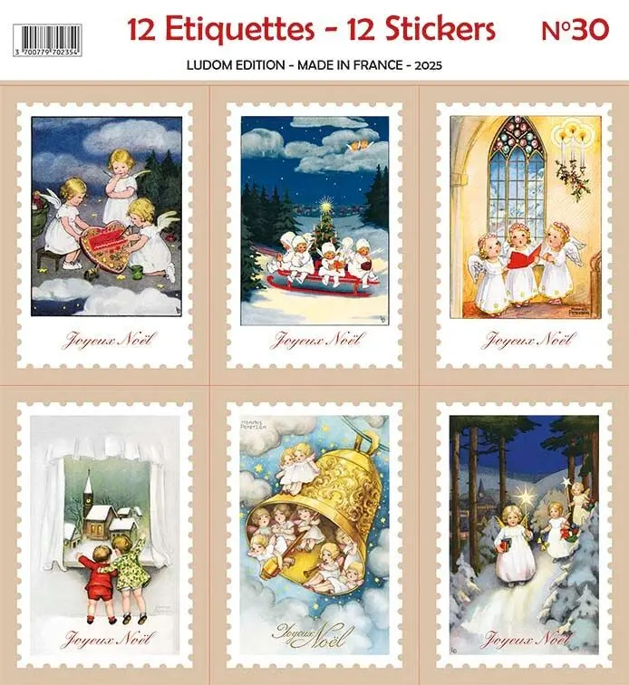 Christmas sticker labels