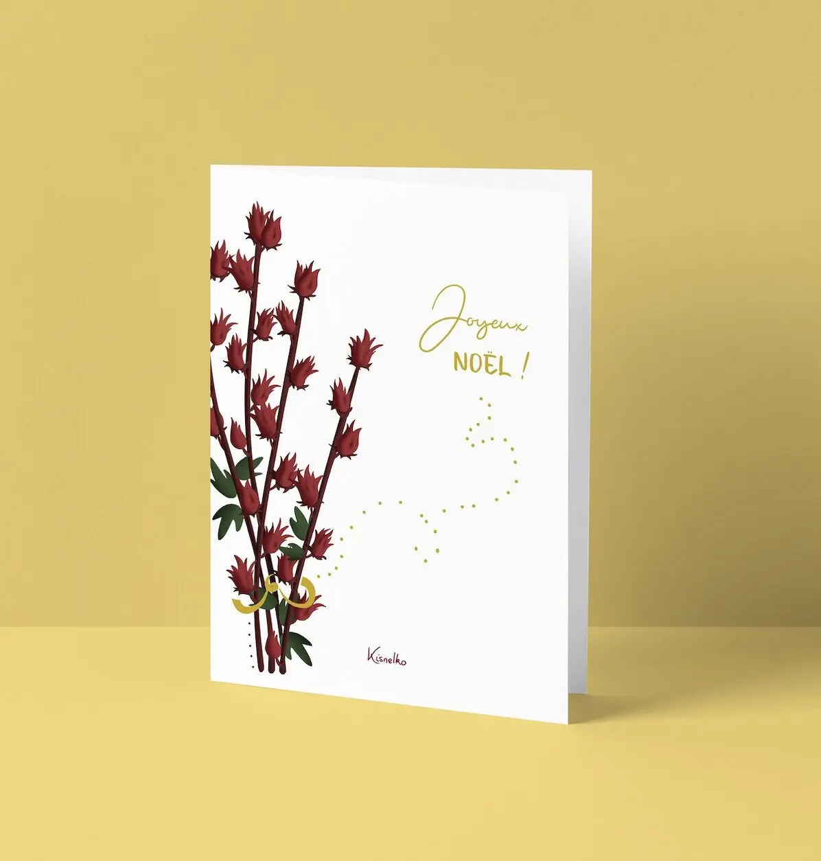 Carte de vœux (double) - Joyeux Noël