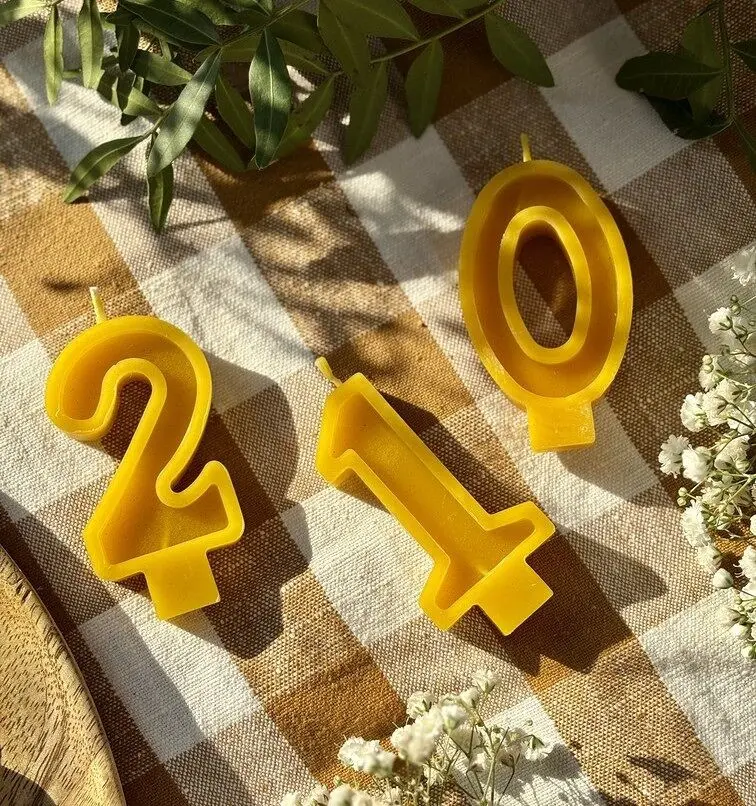 100% BEESWAX NUMBER CANDLE