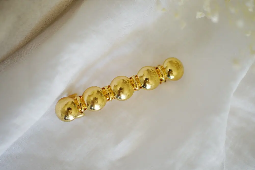 Aubeline Gold Haarspange mit runden Perlen