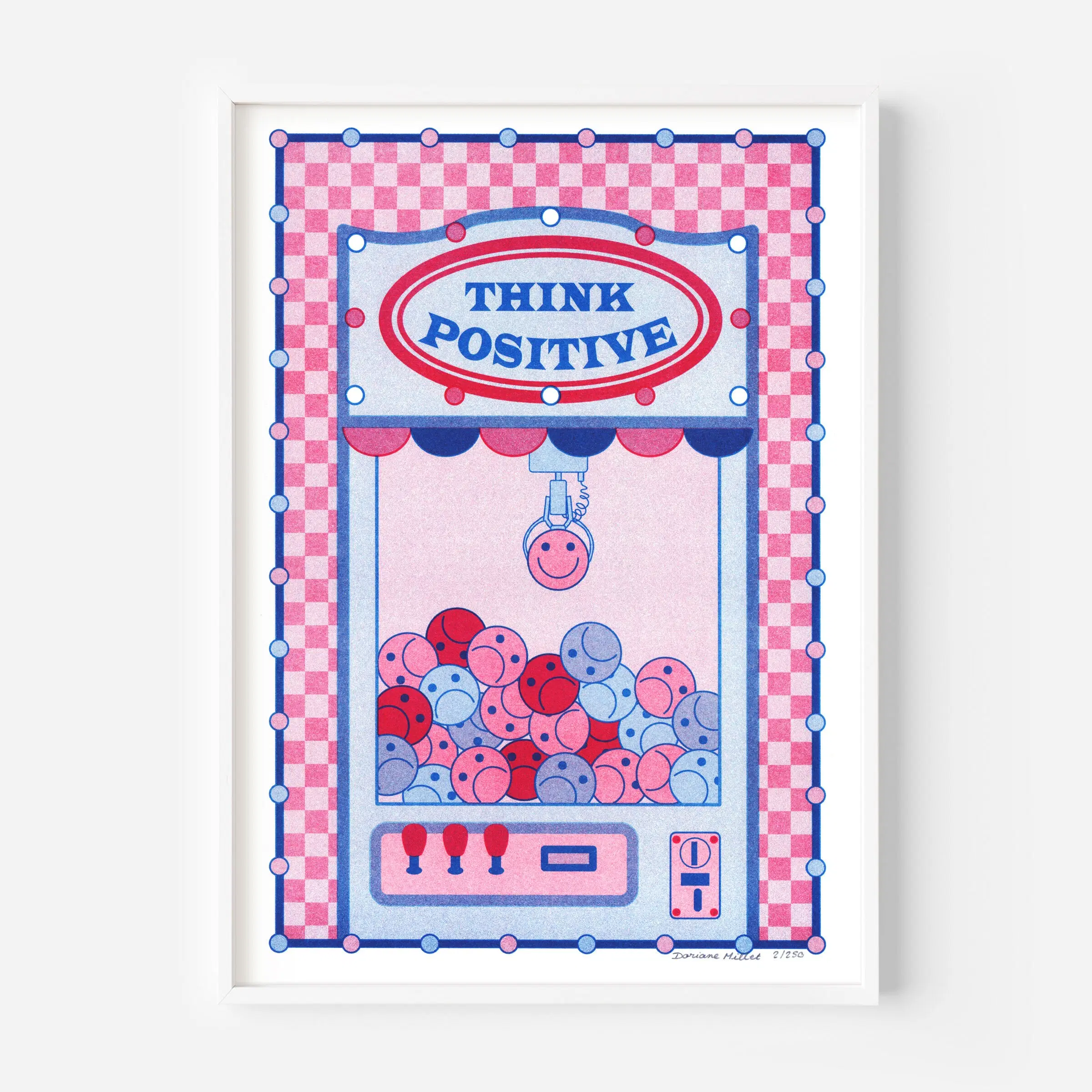 Think positive | A4 risograph | Signed limited edition