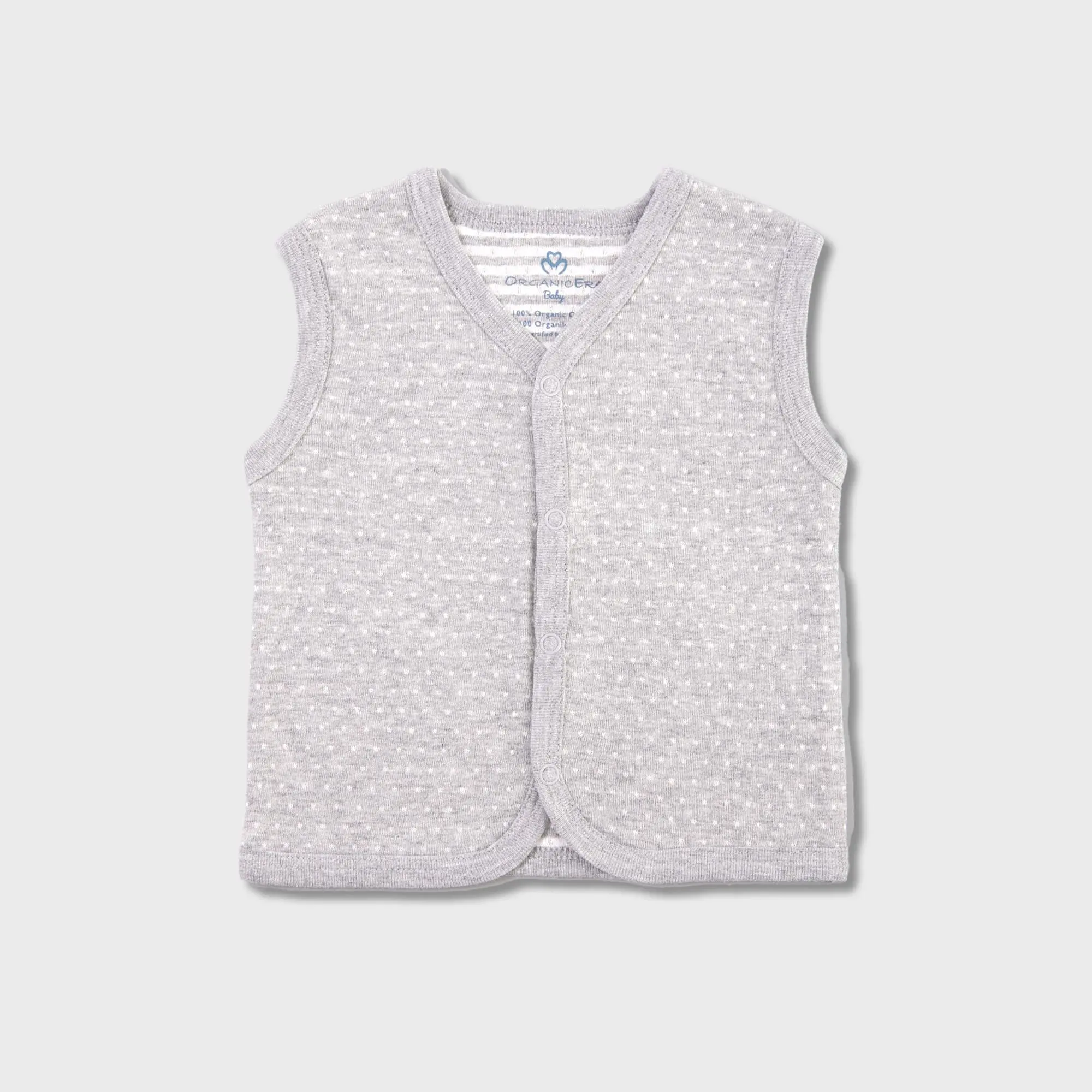 OrganicEra Organic Baby Vest , Gray Melange