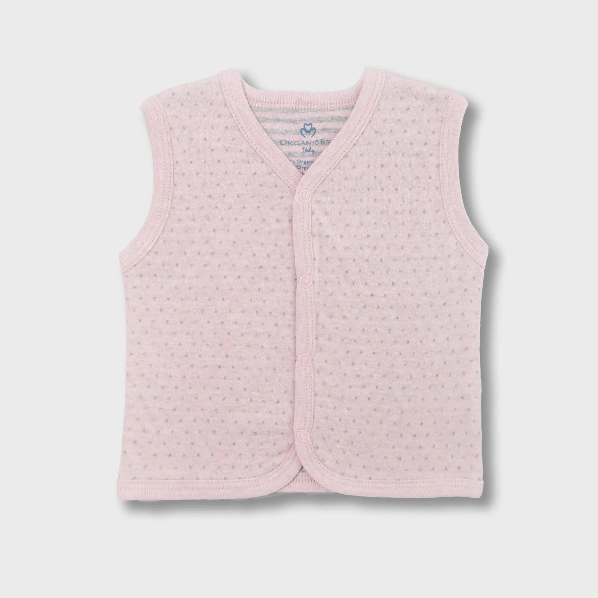 OrganicEra Organic Baby Vest , Rose Melange