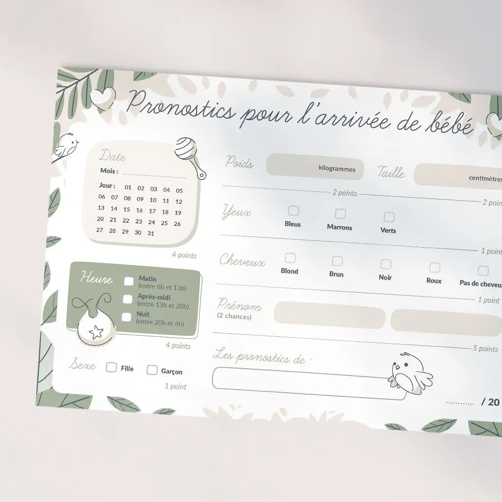 Baby Birth Prognosis Cards