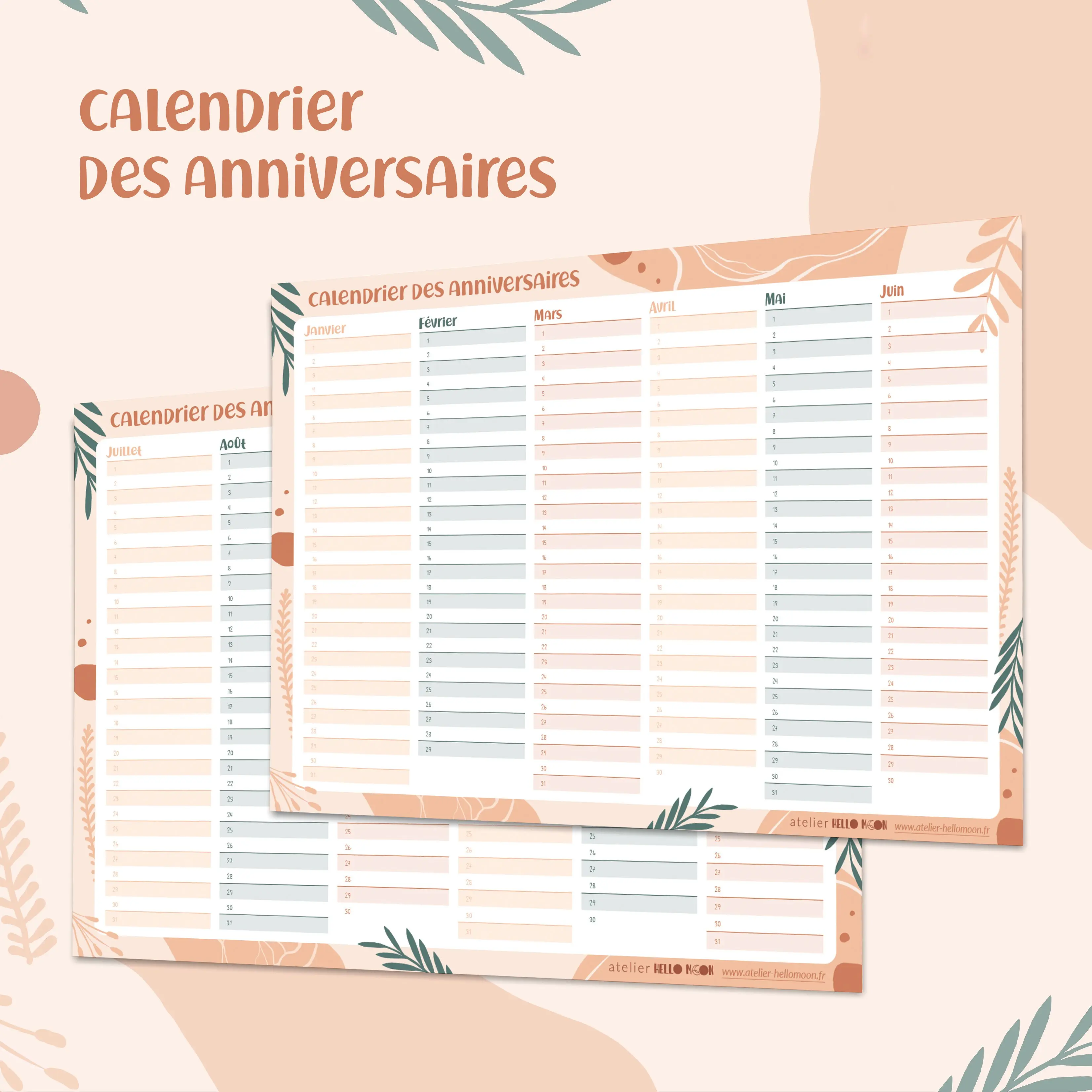 Perpetual birthday calendar