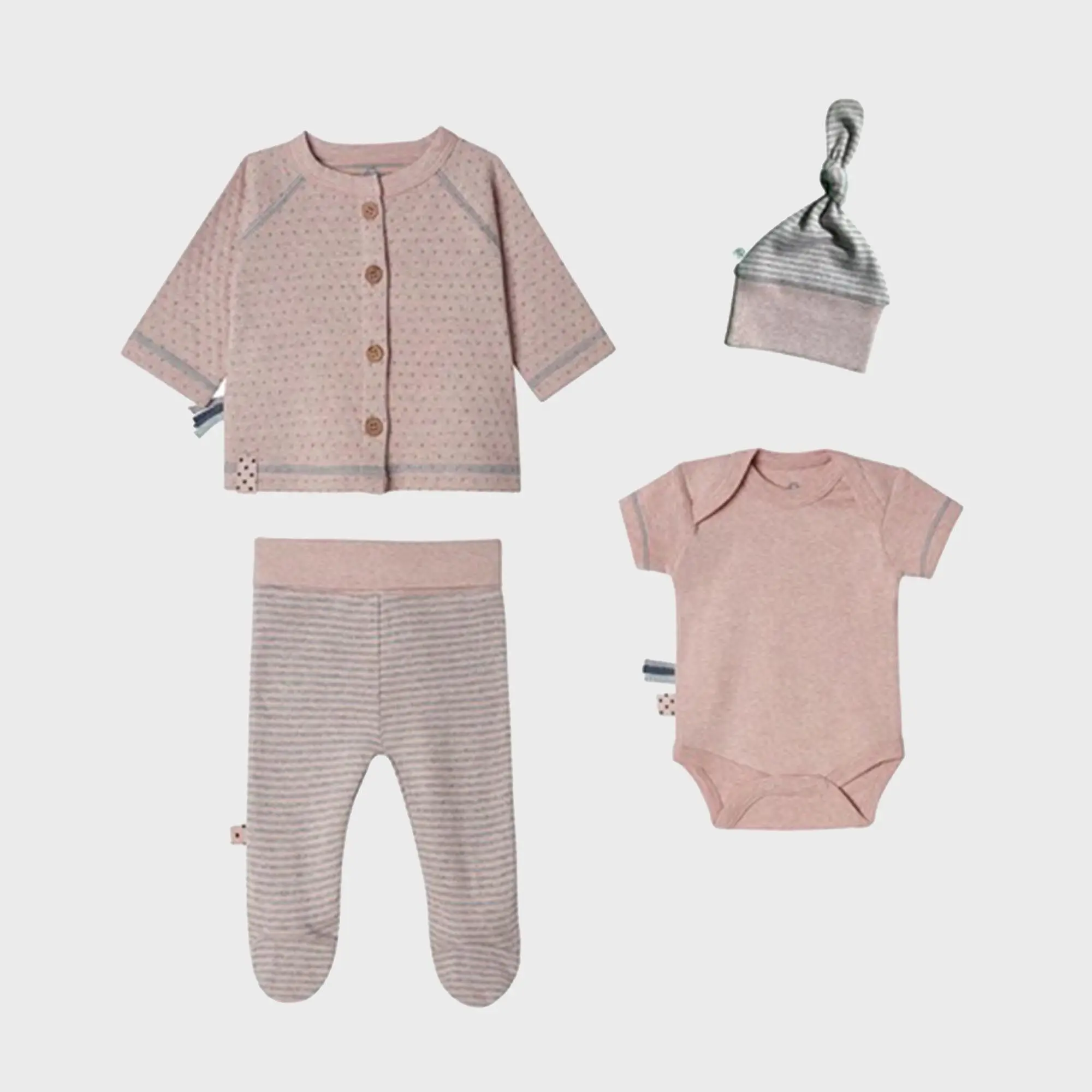 OrganicEra Organic Newborn Nursing Set, 4 pcs Set, Rose Melange