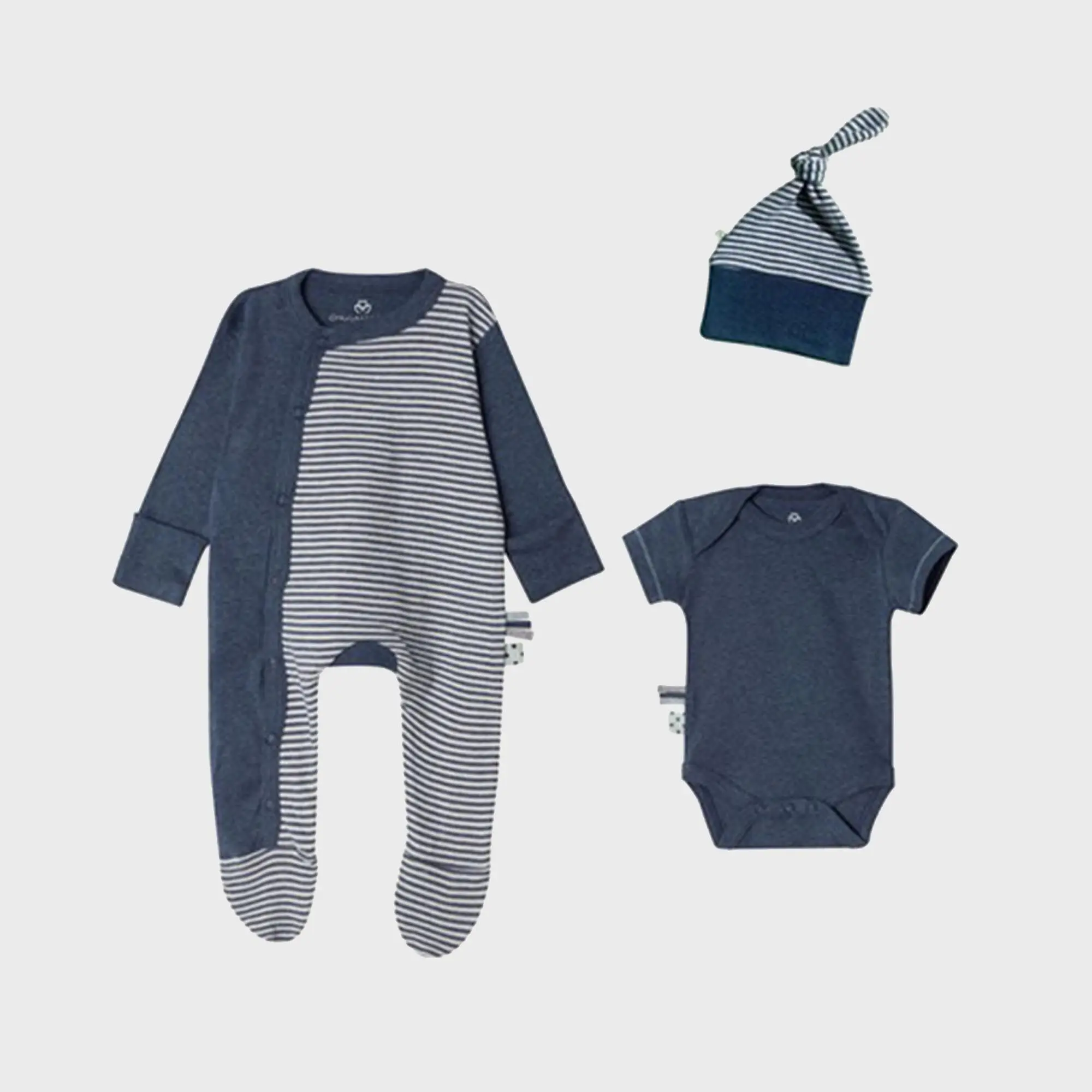 OrganicEra Organic Newborn Nursing Set, 3 pcs set, Indigo Melange
