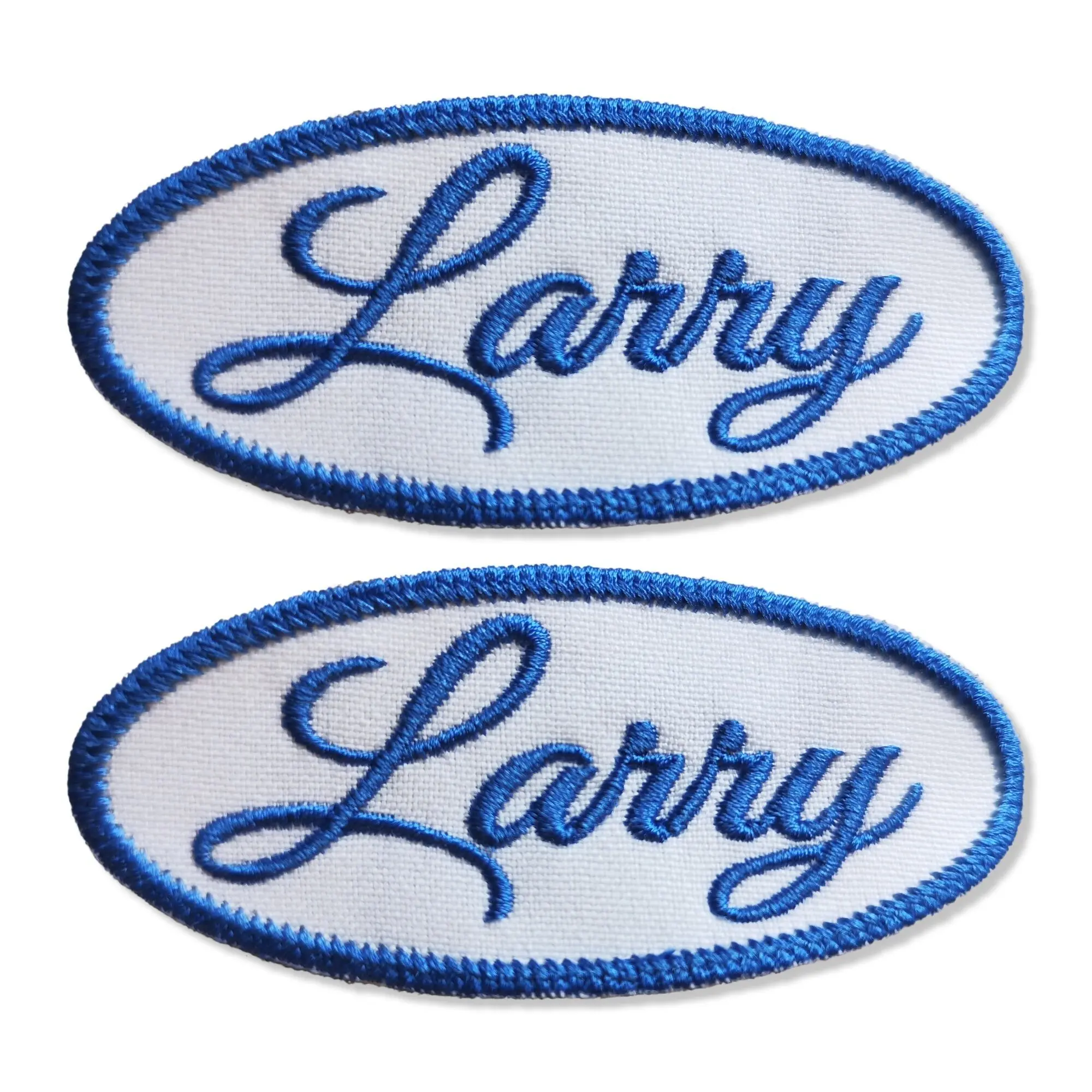 Personalised embroidered name patch for uniform 9 cm, classic employee badge oval or rectangular