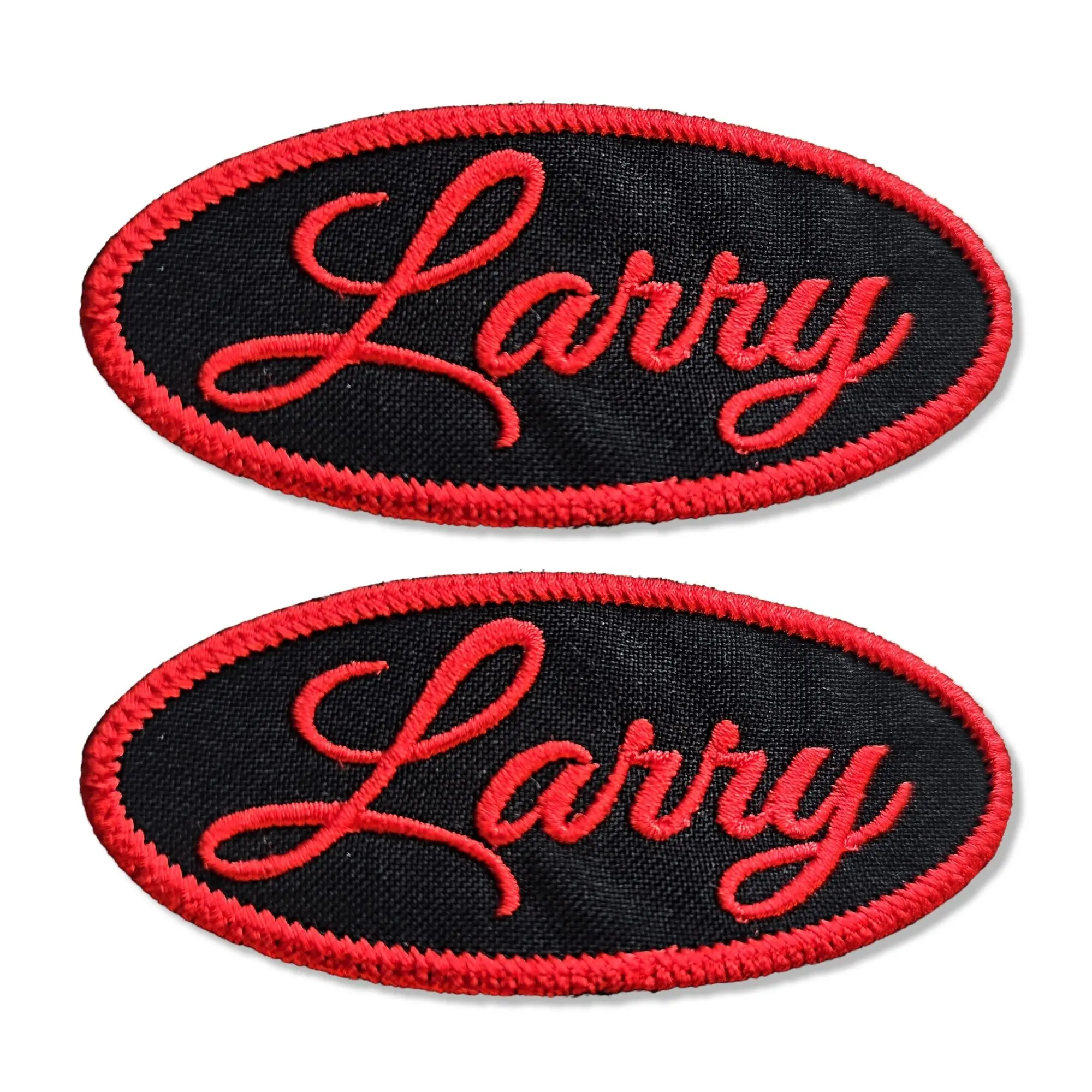 Personalised embroidered name patch for uniform 9 cm, classic employee badge oval or rectangular