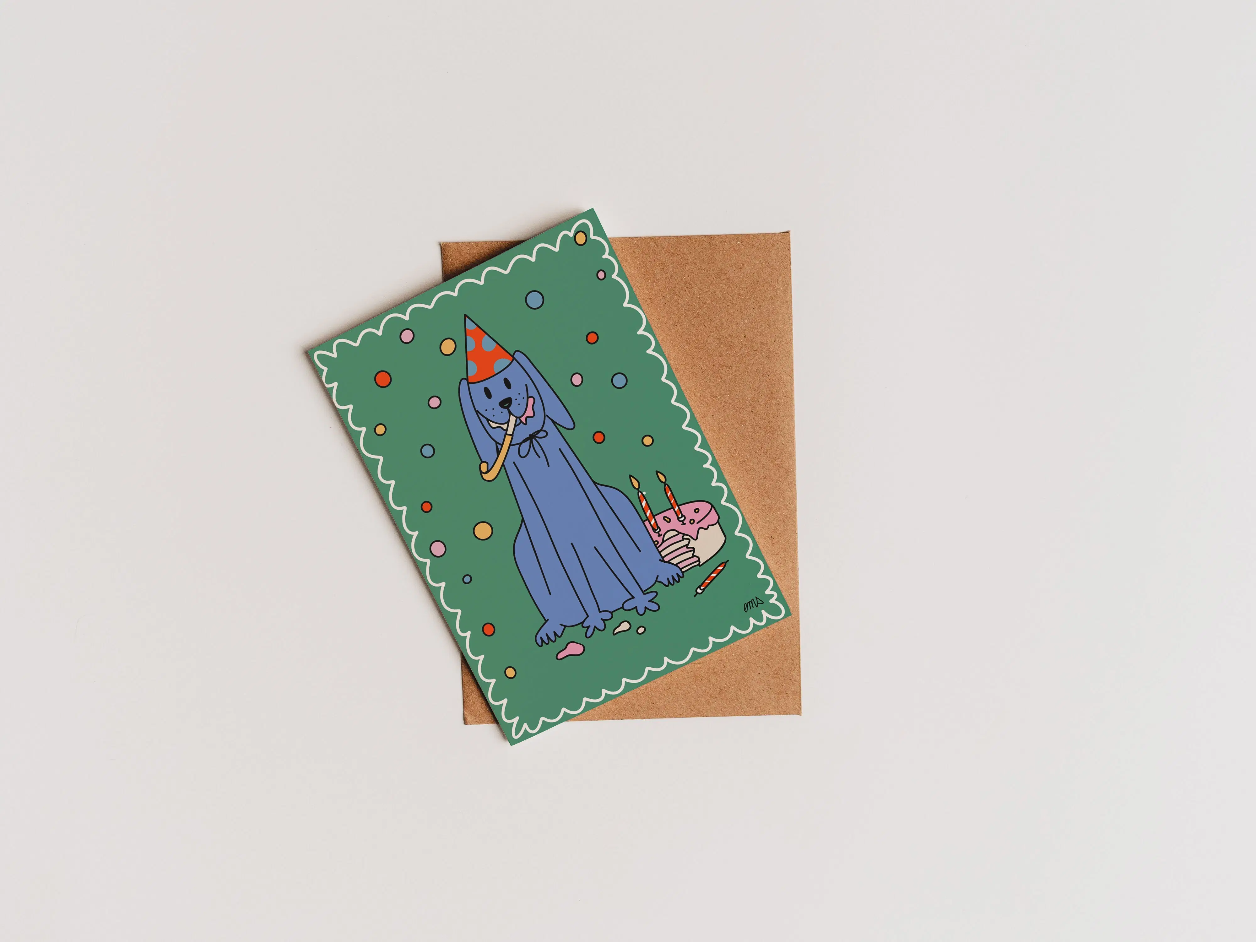 Colorful illustrated greeting card - Birthday (14.8x10.5cm) - Stationery Made in France