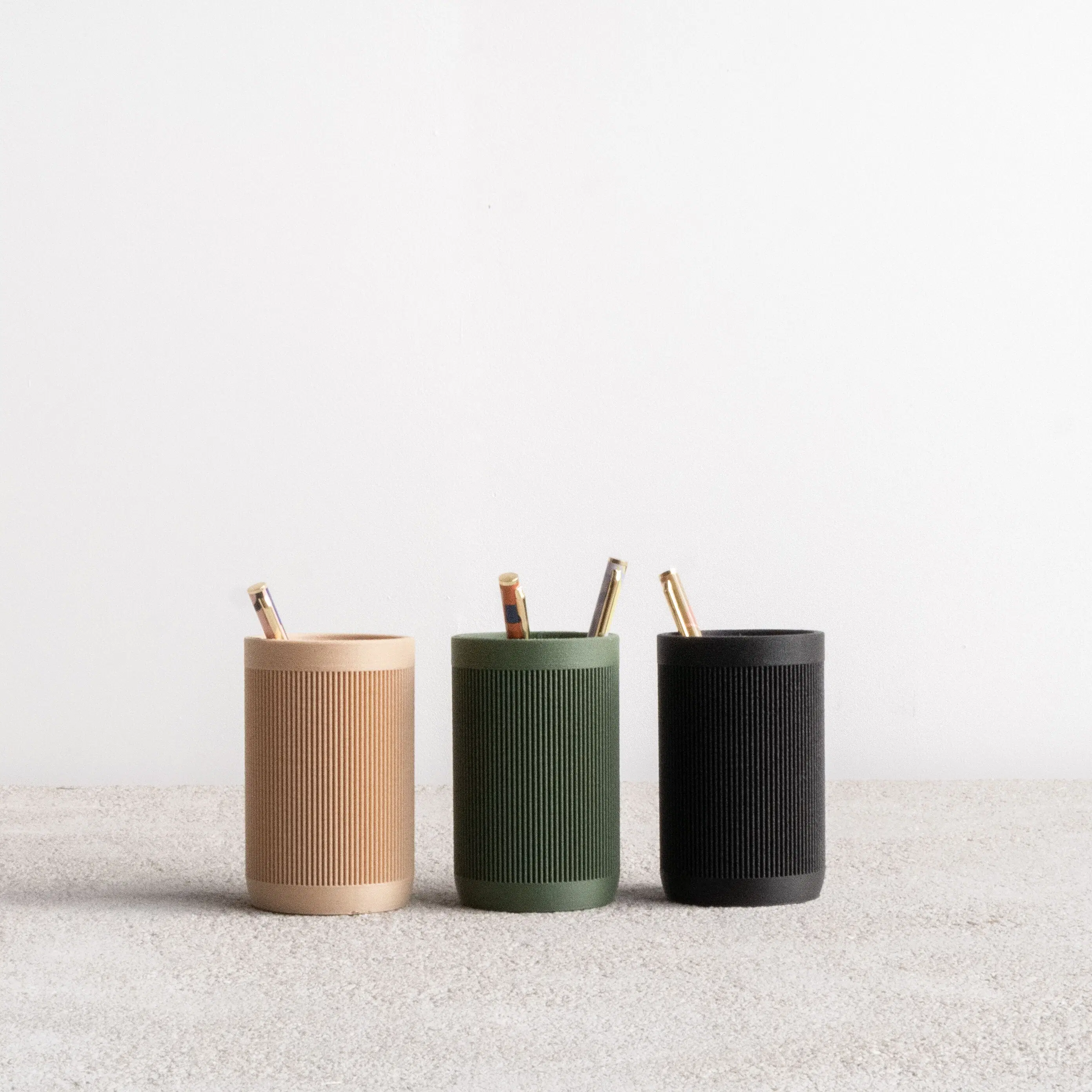Pot à stylos beige, vert, noir - JAPON