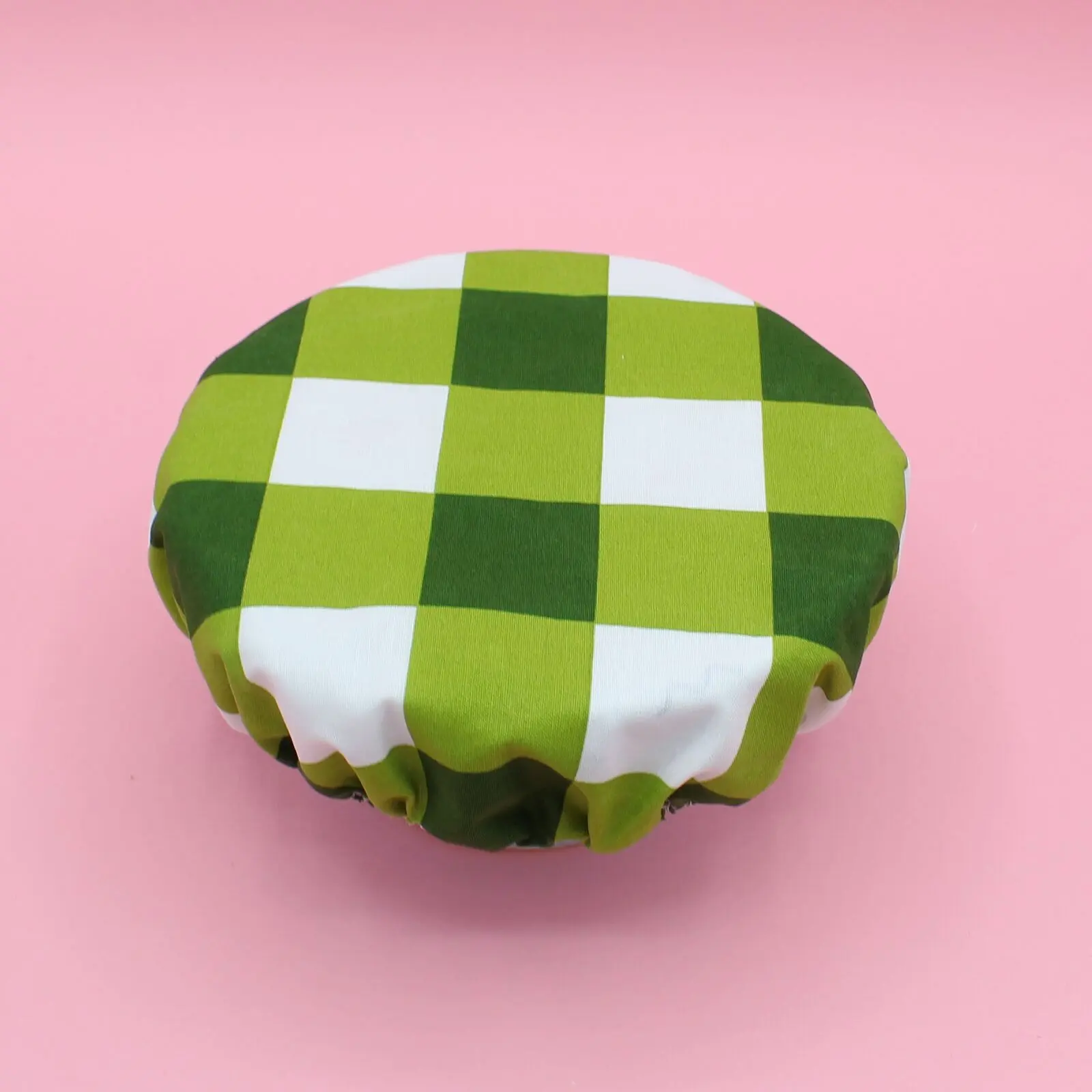 Charlotte couvre plat - coton enduit - vichy vert