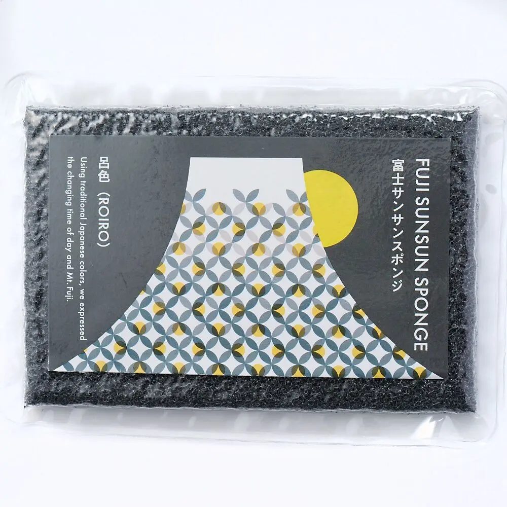 Éponge Fuji SunSun Sponge Noir, la simplicité, l’efficacité et la qualité japonaise au service de votre quotidien (dureté standard, idéale pour un usage quotidien - avec un emballage compressé) - collection Sunsun Sponge / DAINICHI