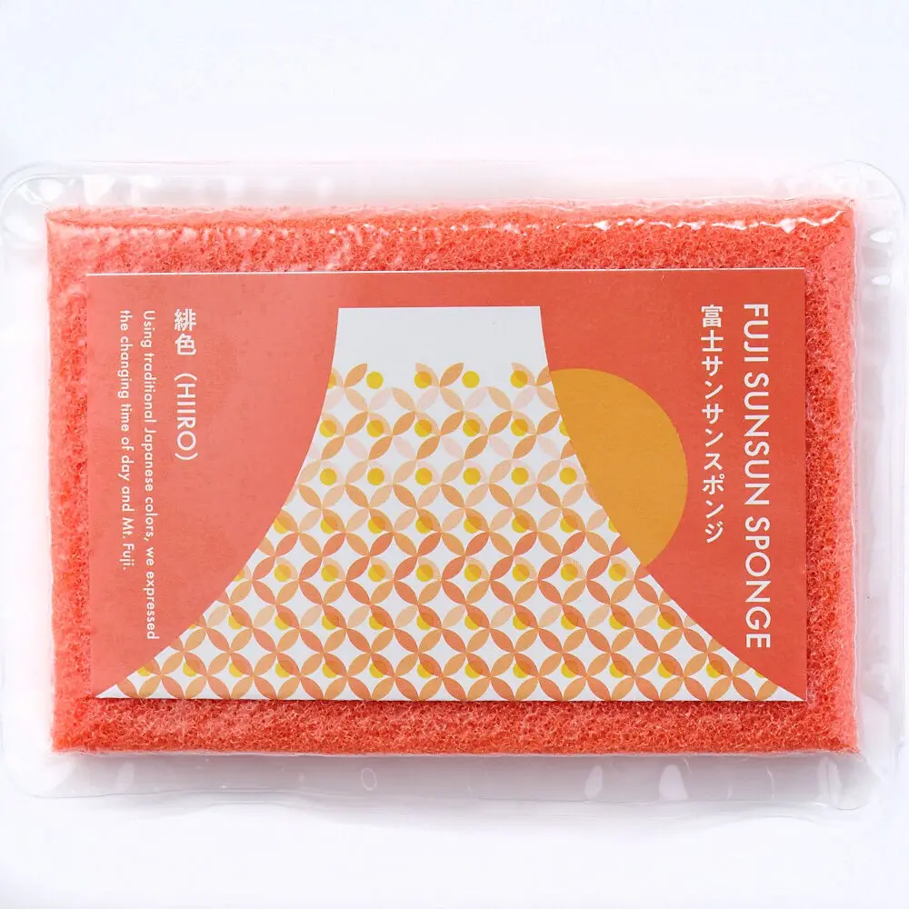 Éponge Fuji SunSun Sponge Orange, la simplicité, l’efficacité et la qualité japonaise au service de votre quotidien (légèrement souple, pour une prise en main tout en confort - avec un emballage compressé) - collection Sunsun Sponge / DAINICHI