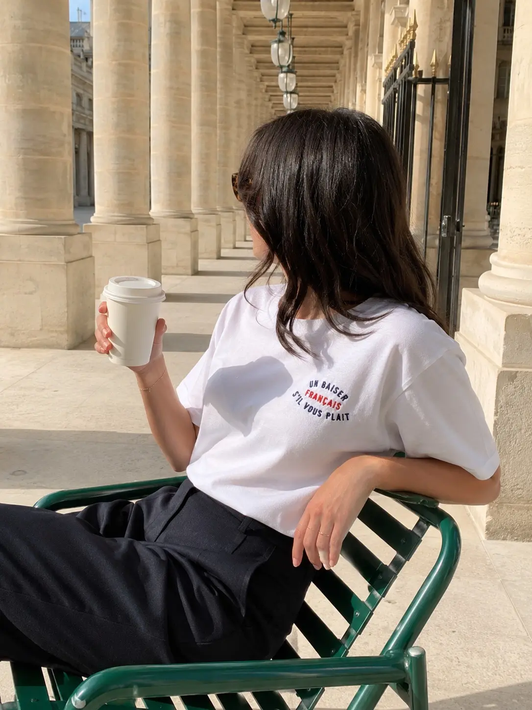 T-shirt en coton brodé French touch