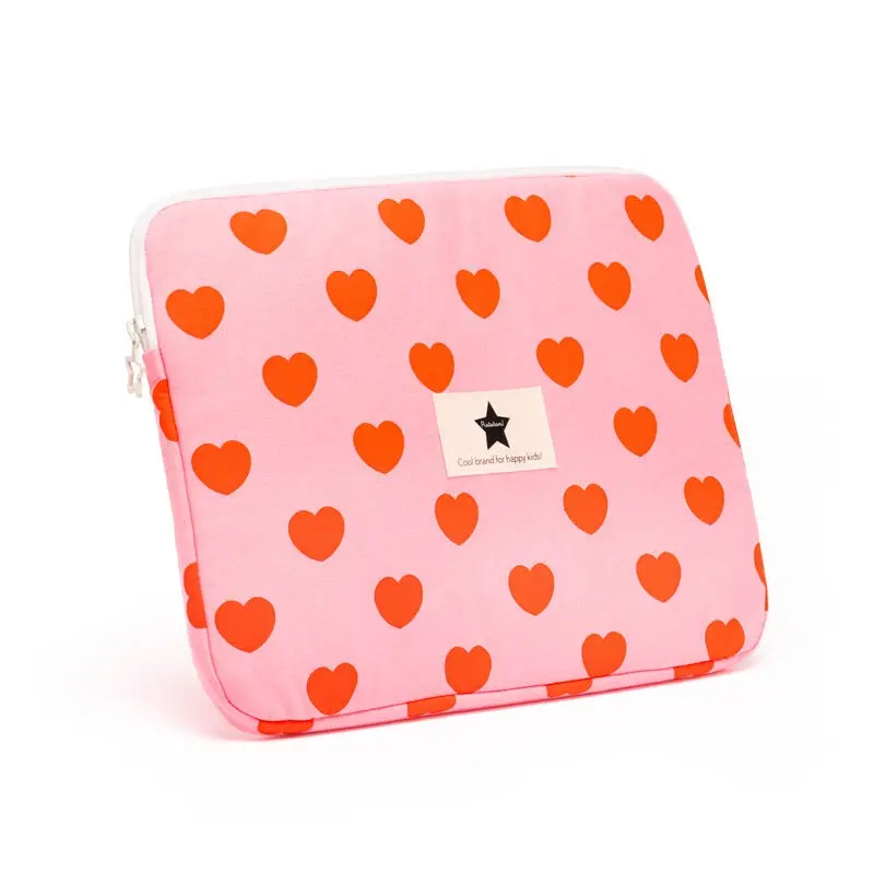 Pink clutch with a red heart