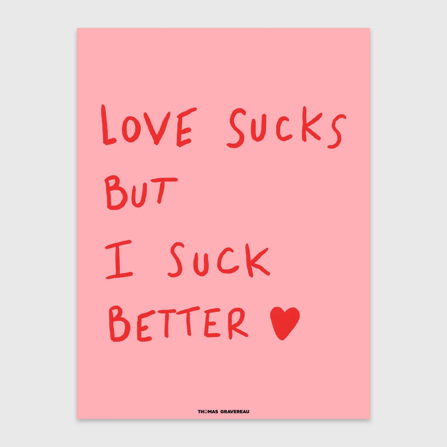 "Love sucks" poster (A3)