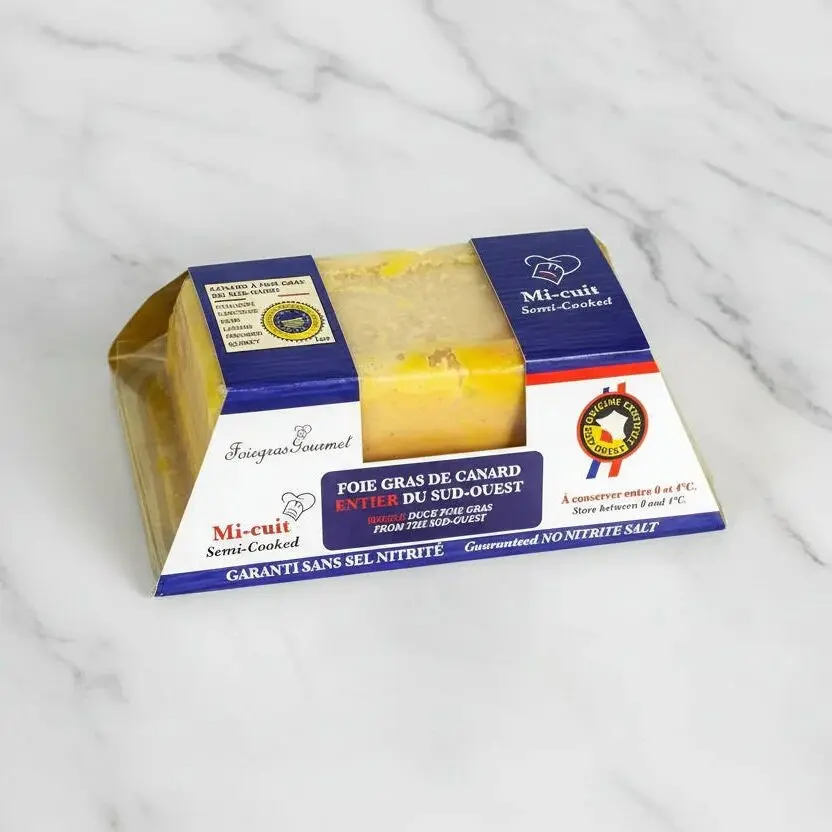 Whole Duck Foie Gras from the Southwest, Semi-Cooked, 250g