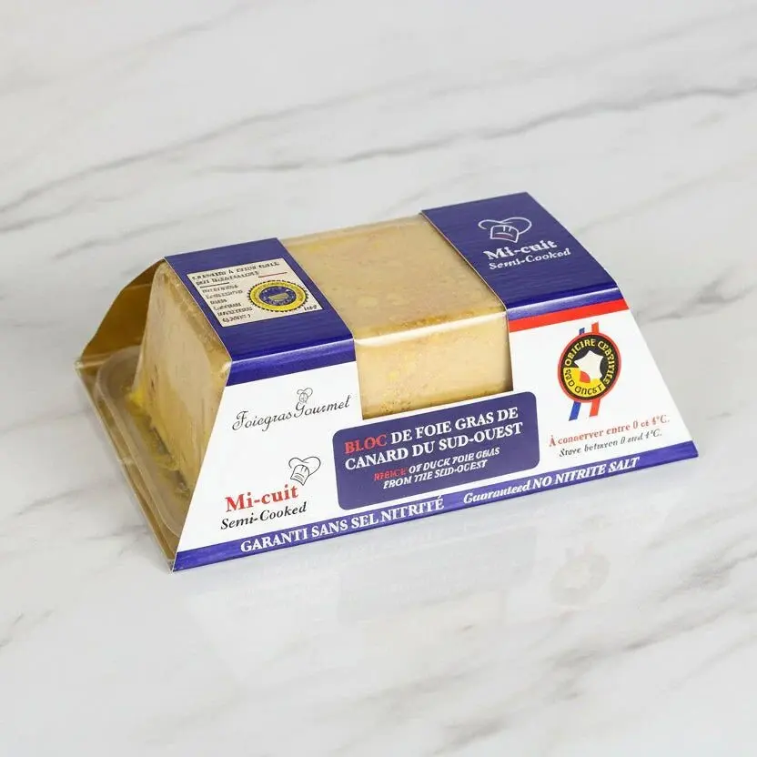 Semi-cooked Duck Foie Gras Block from the Southwest 250g