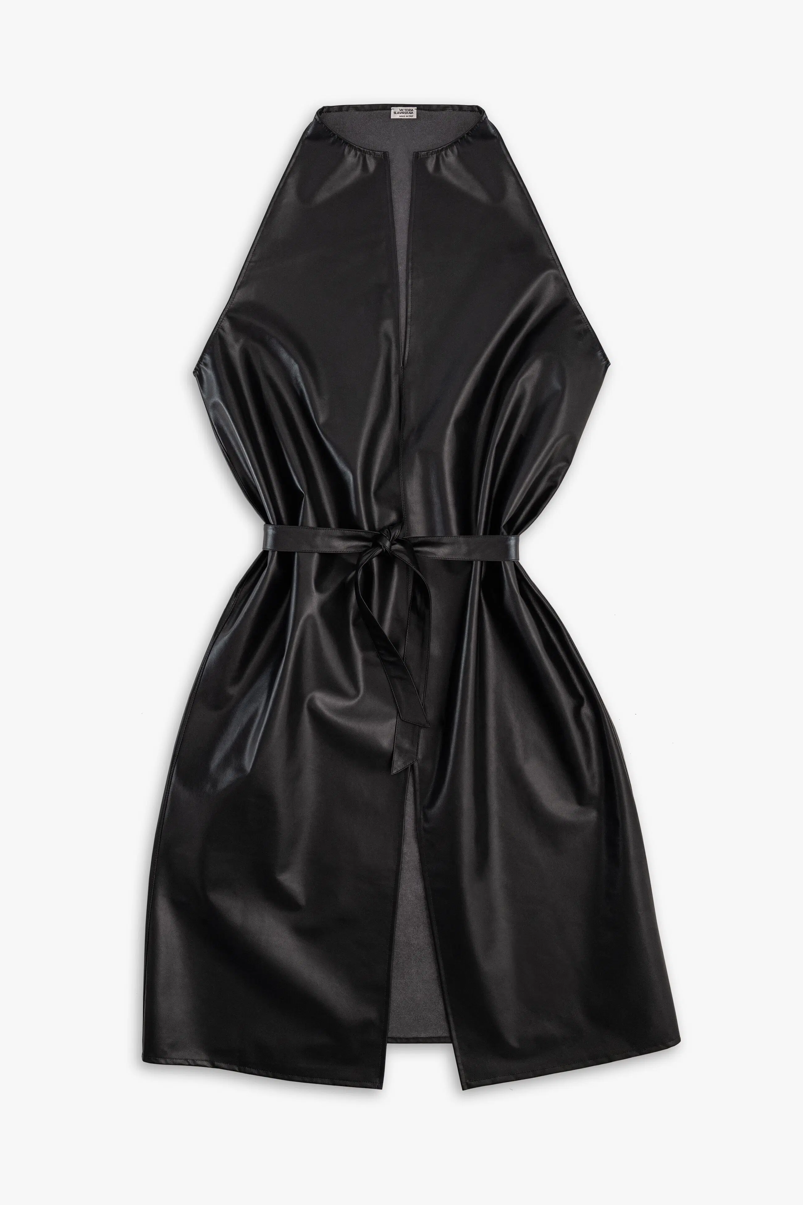 Leder-Neckneckkleid