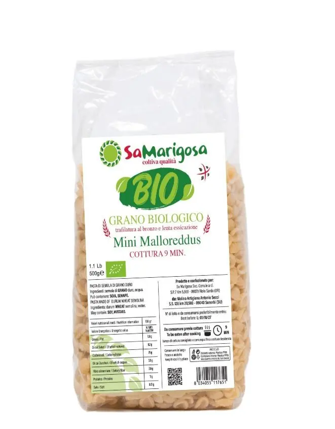Mini malloreddus organic wheat