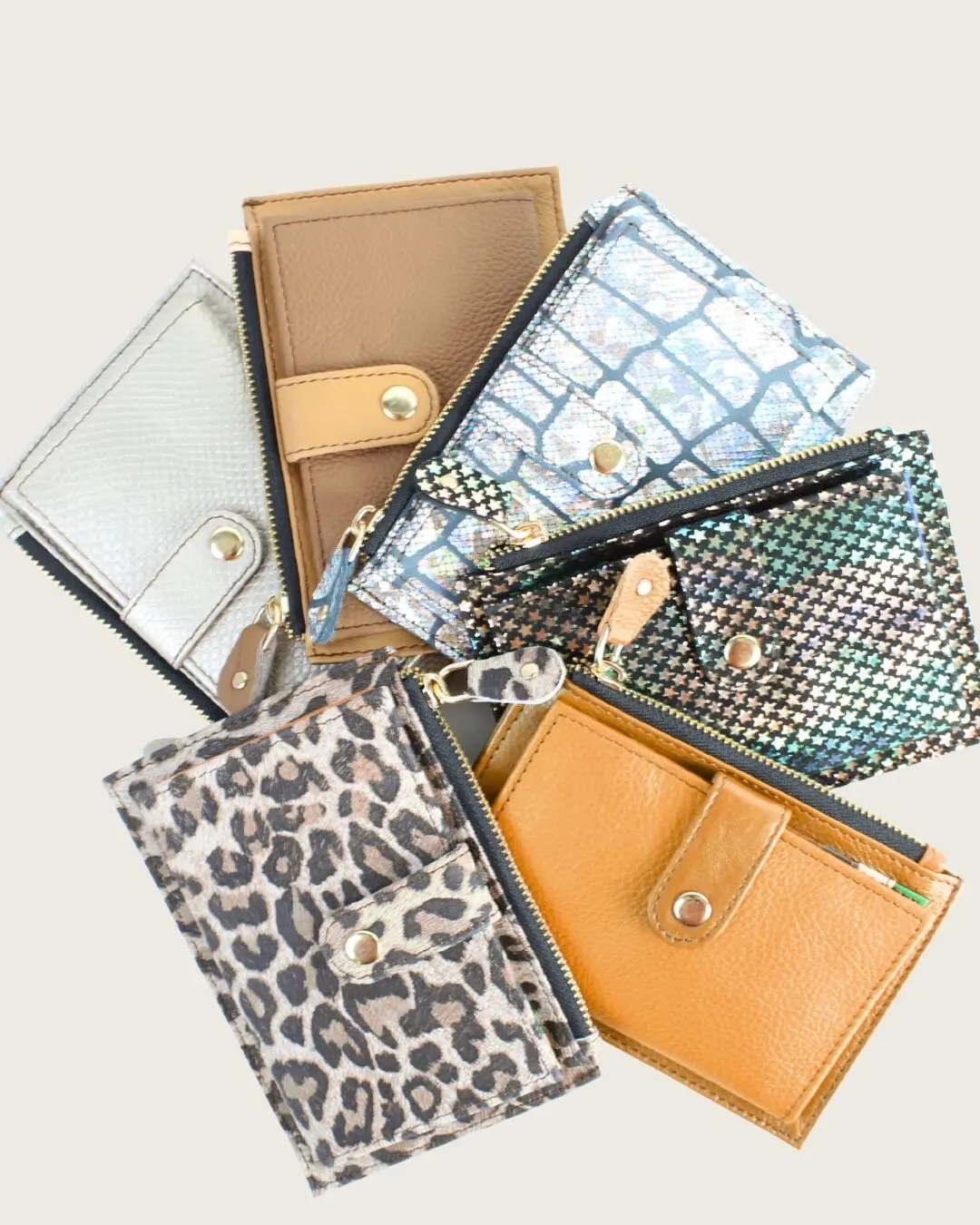 Myrtille Porte-cartes pour femme - Cuir grainé, pièce unique - Élégant et pratique