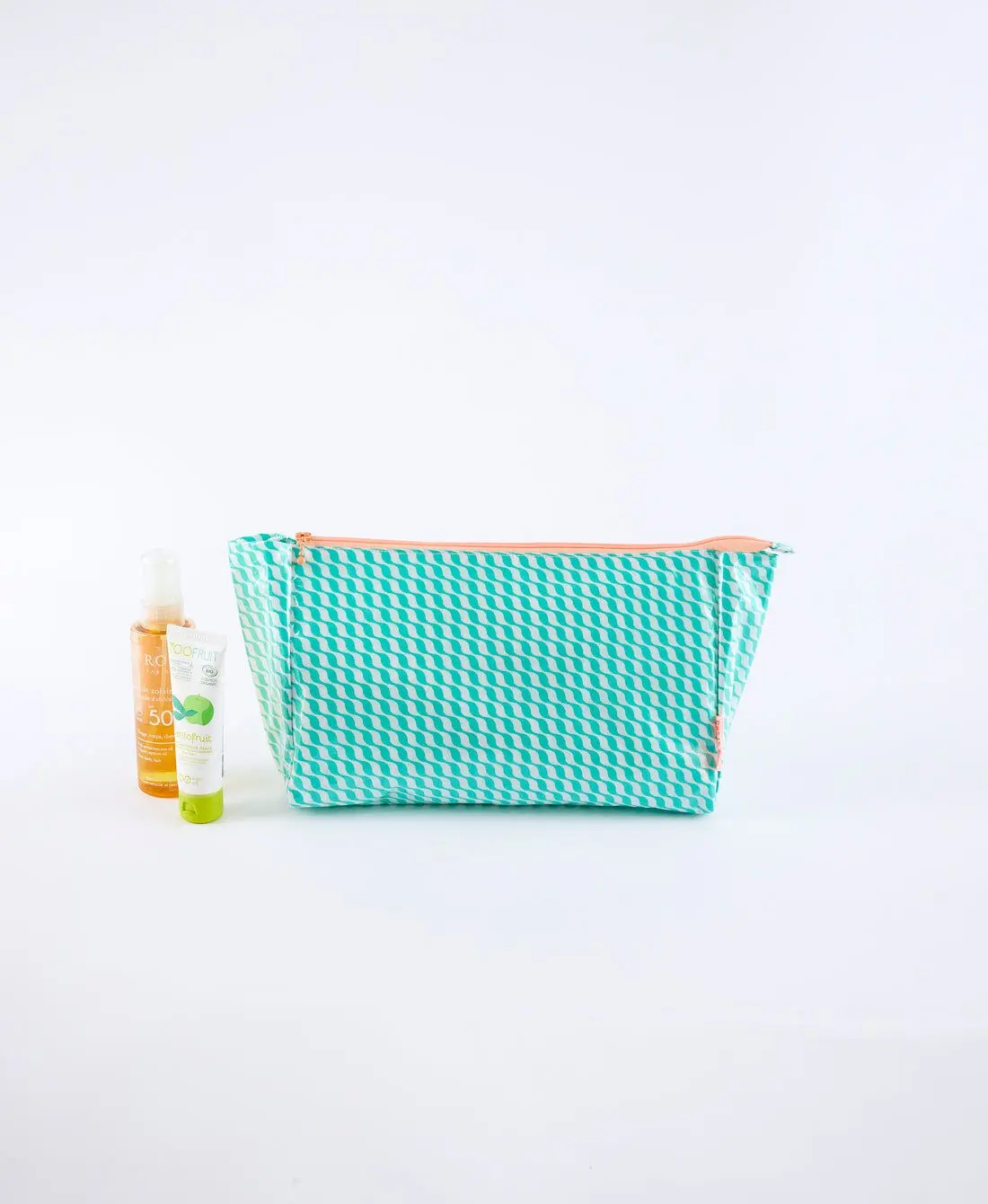 Large Kifkif toiletry bag in aqua green