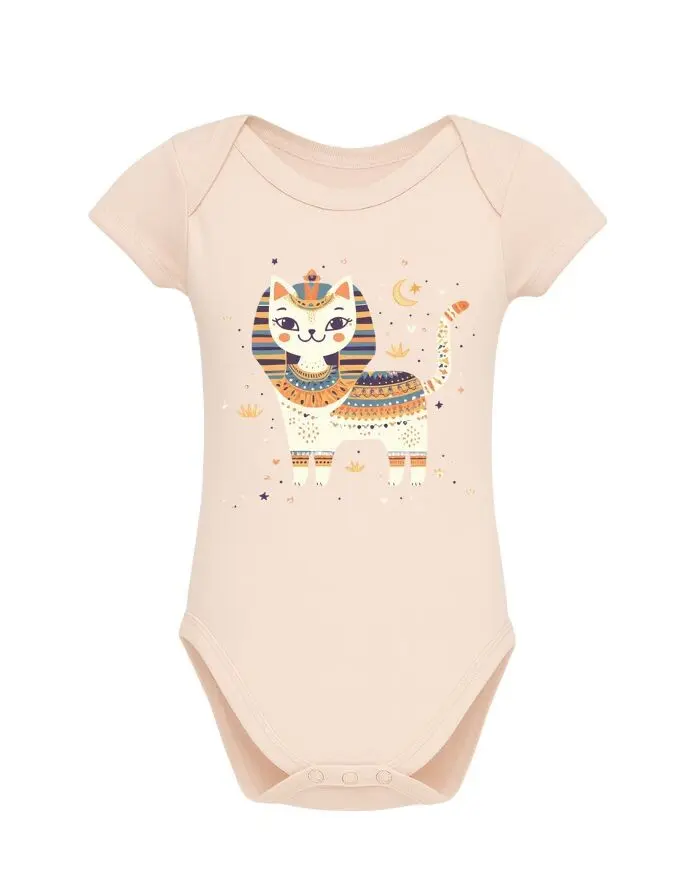 Rosa Babybody – Mimi Bastet – 100 % Bio-Baumwolle – Hergestellt in Frankreich – Tadoupika