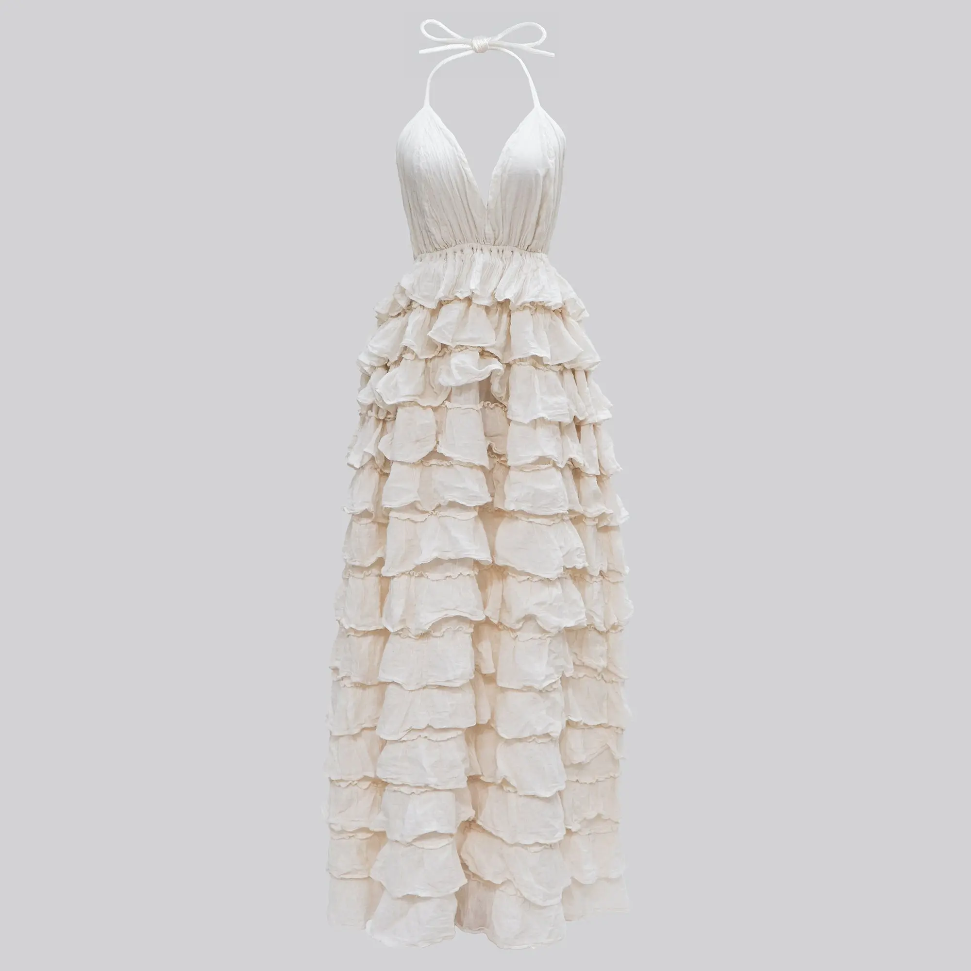 Ethereal Ruffle Maxi Dress
