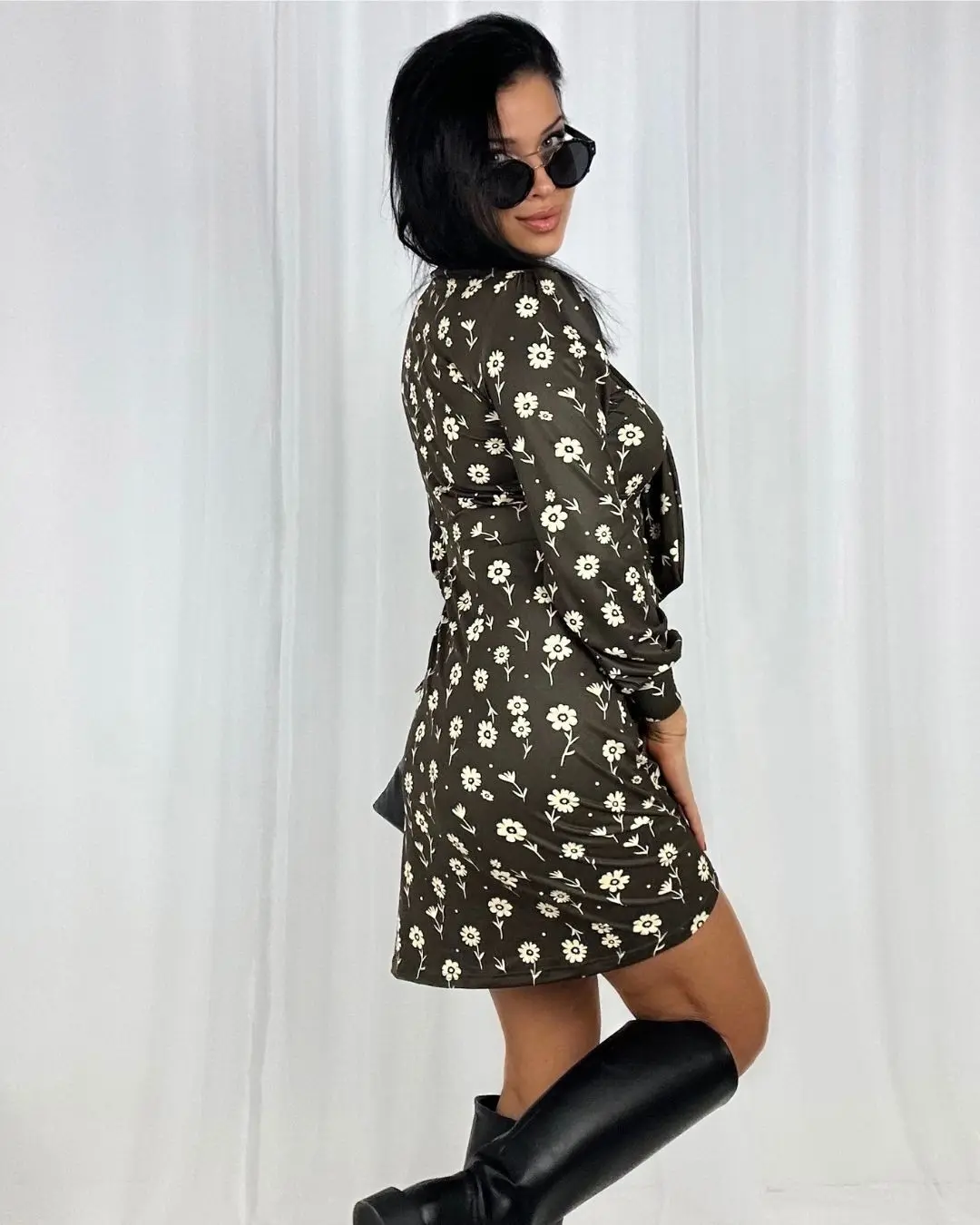 Dress Print Tie -Neck LOUI.