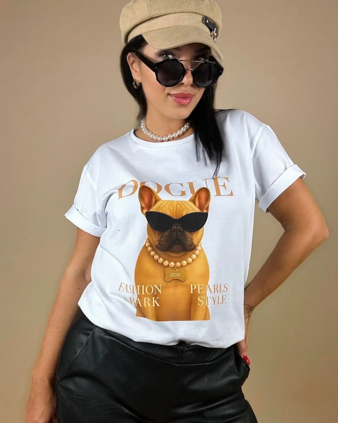 T-shirt Doggie Graphic -Premium Cotton -One Size