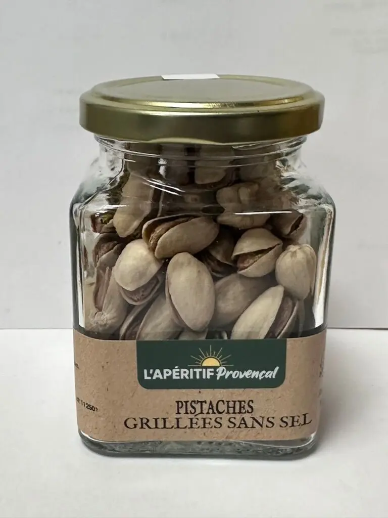 Geröstete Pistazien ohne Salz, 100-g-Glas