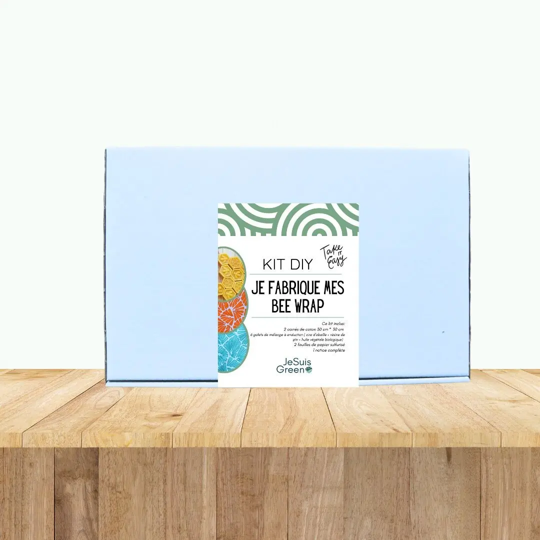 DIY Bee Wrap Kit - Reusable Food Wrap with Beeswax >> 2 bee wraps 30 cm * 30 cm (fr)