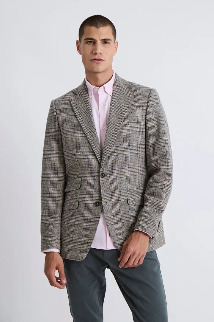 American Herringbone Wool Check