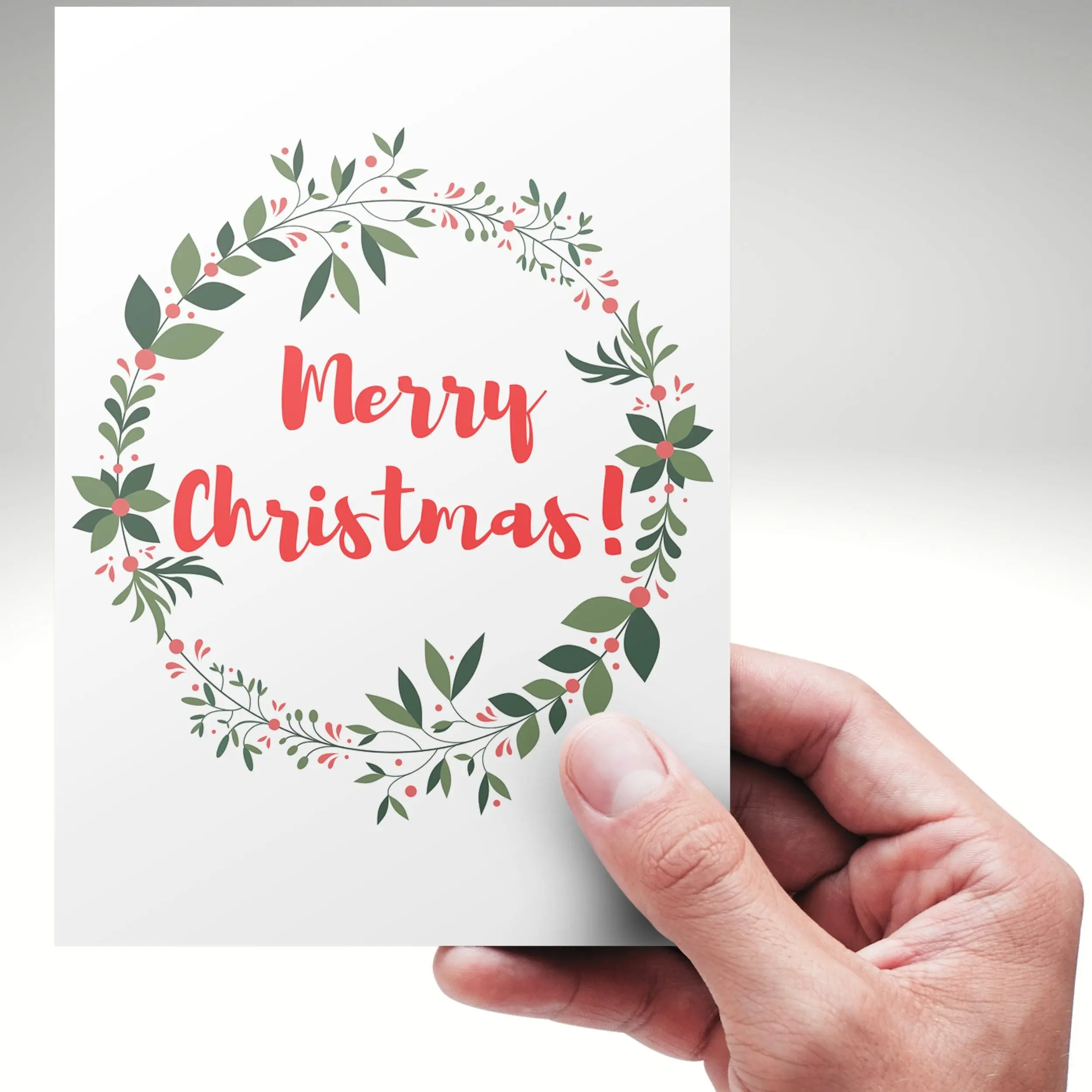 Elegant Wreath Christmas Card