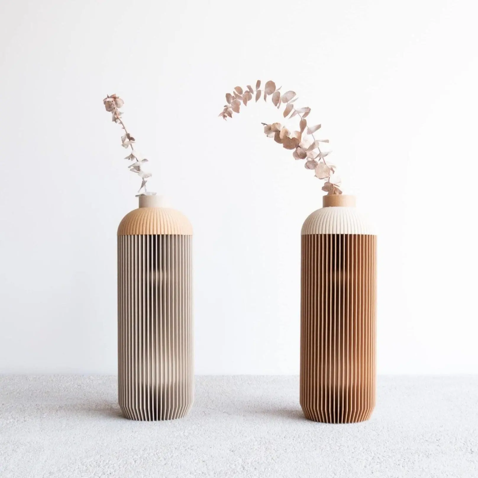 Vase ONDE - Naturel et Blanc brumeux