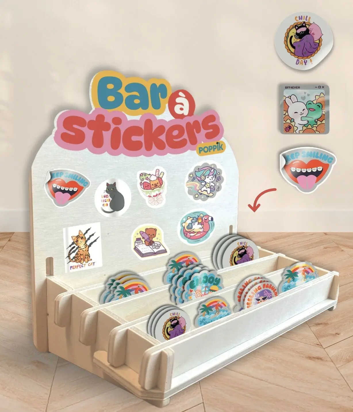 THE STICKER BAR (POS WITH UNIT STICKERS)