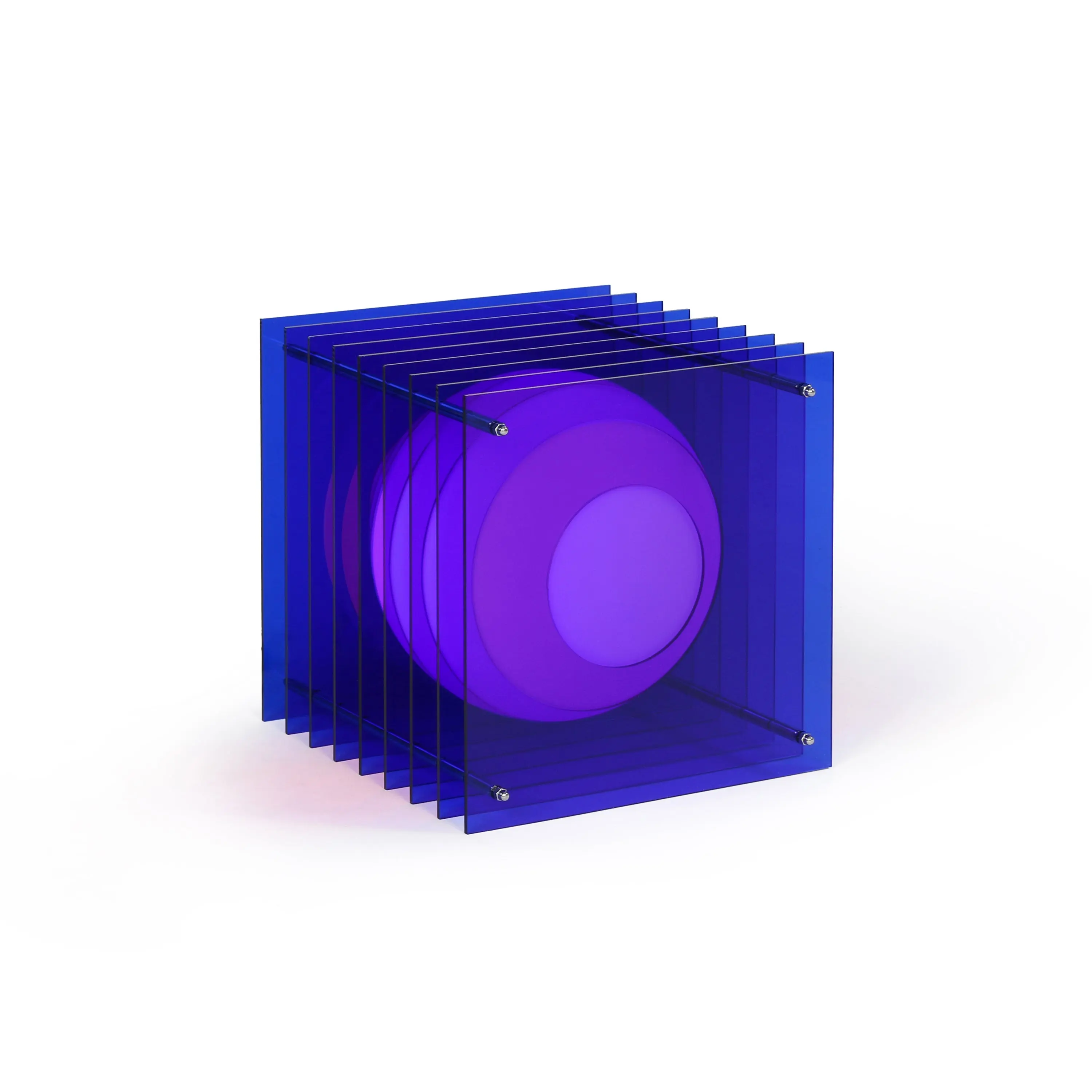 LOP big square in blue acrylic