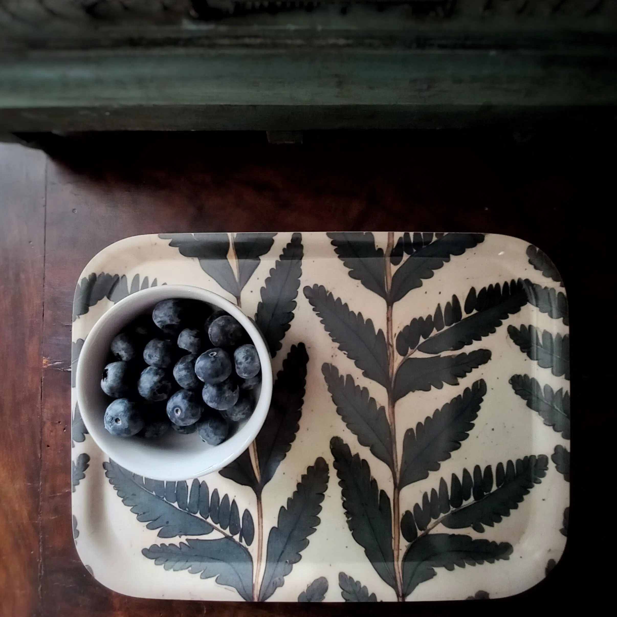 Rectangular tray Ferns